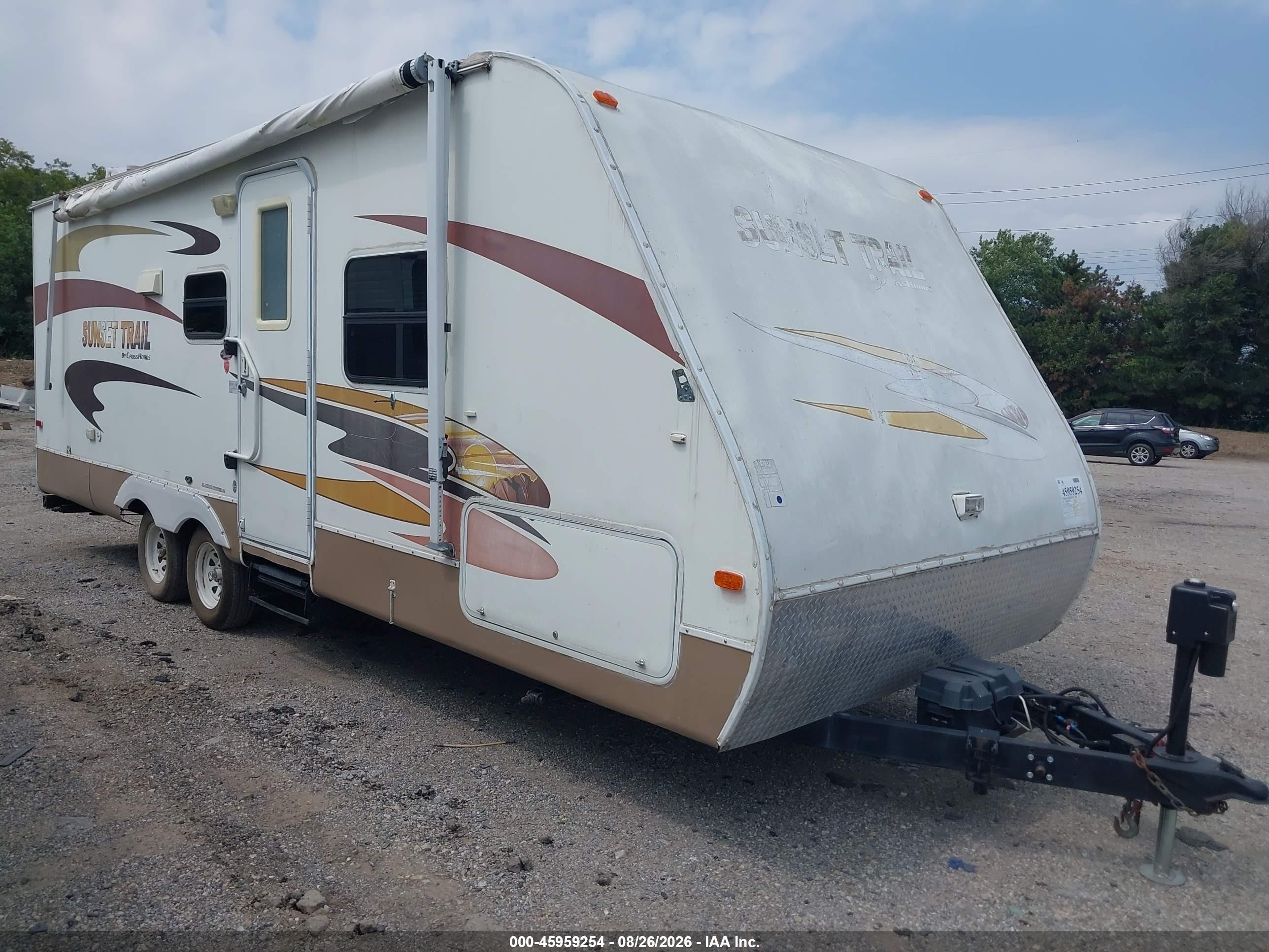 2007 Crossroads Sunset VIN 4V0TC26287D003925 IAAI salvage auction — Top/Roof, Clear (Indiana), sold $500 on 2026-09-23 (photo 1)