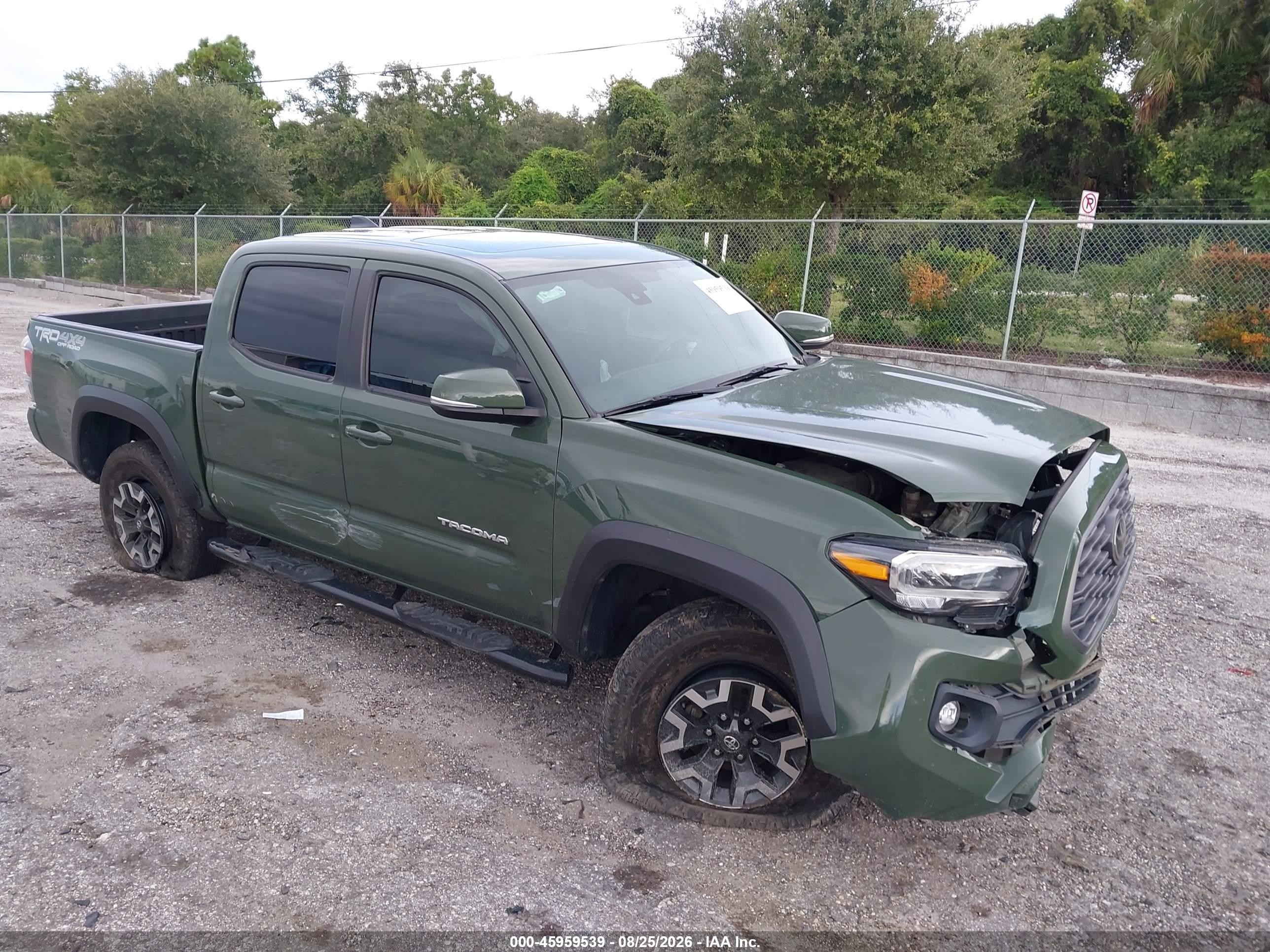 2021 Toyota Tacoma VIN 5TFCZ5AN2MX275019 — IAAI salvage auction photo