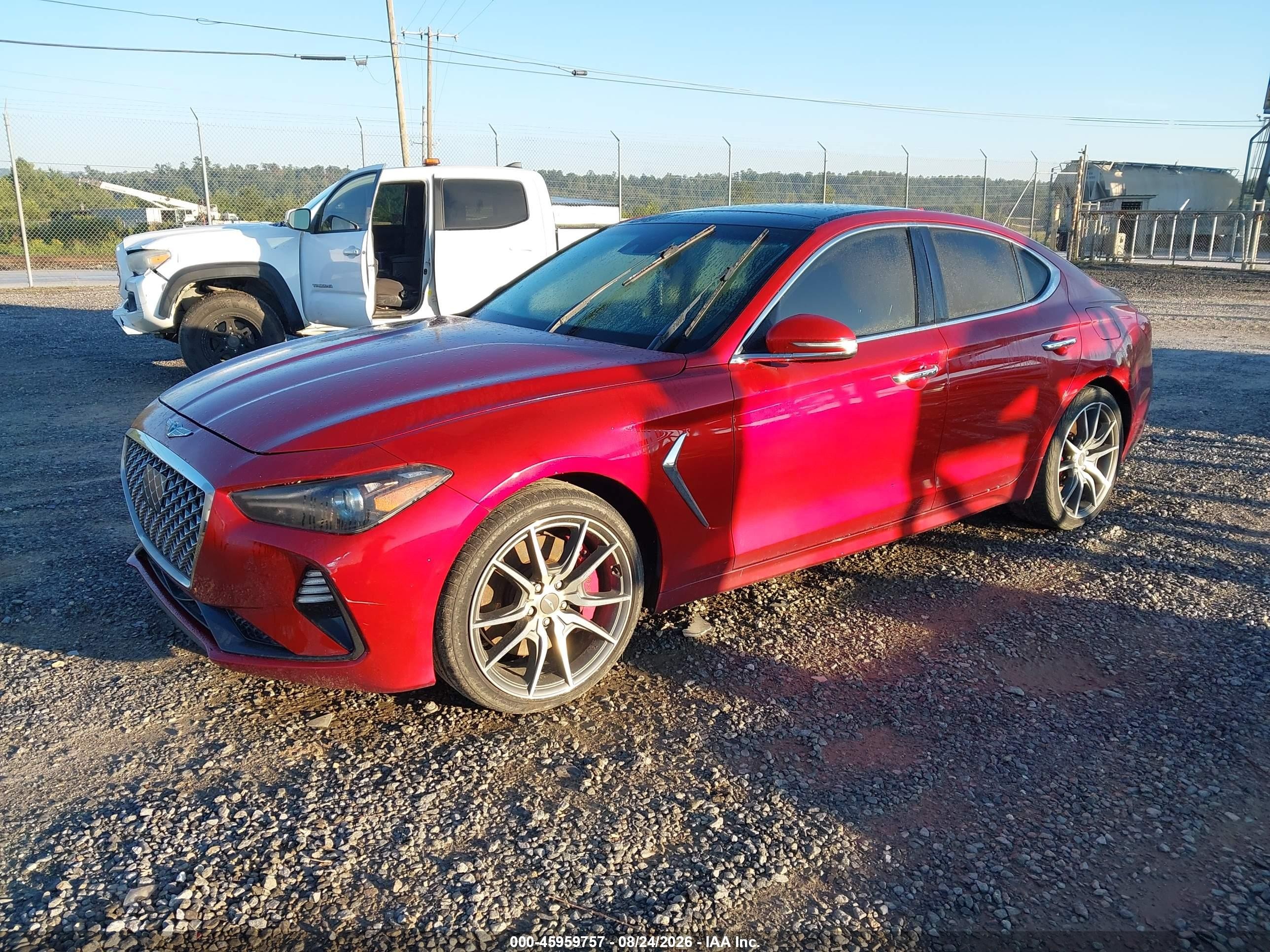2020 Genesis G70 VIN KMTG74LEXLU063663 IAAI salvage auction — Unknown, Salvage Rebuilt (North Carolina), sold $14,000 on 2026-09-29 (photo 2)
