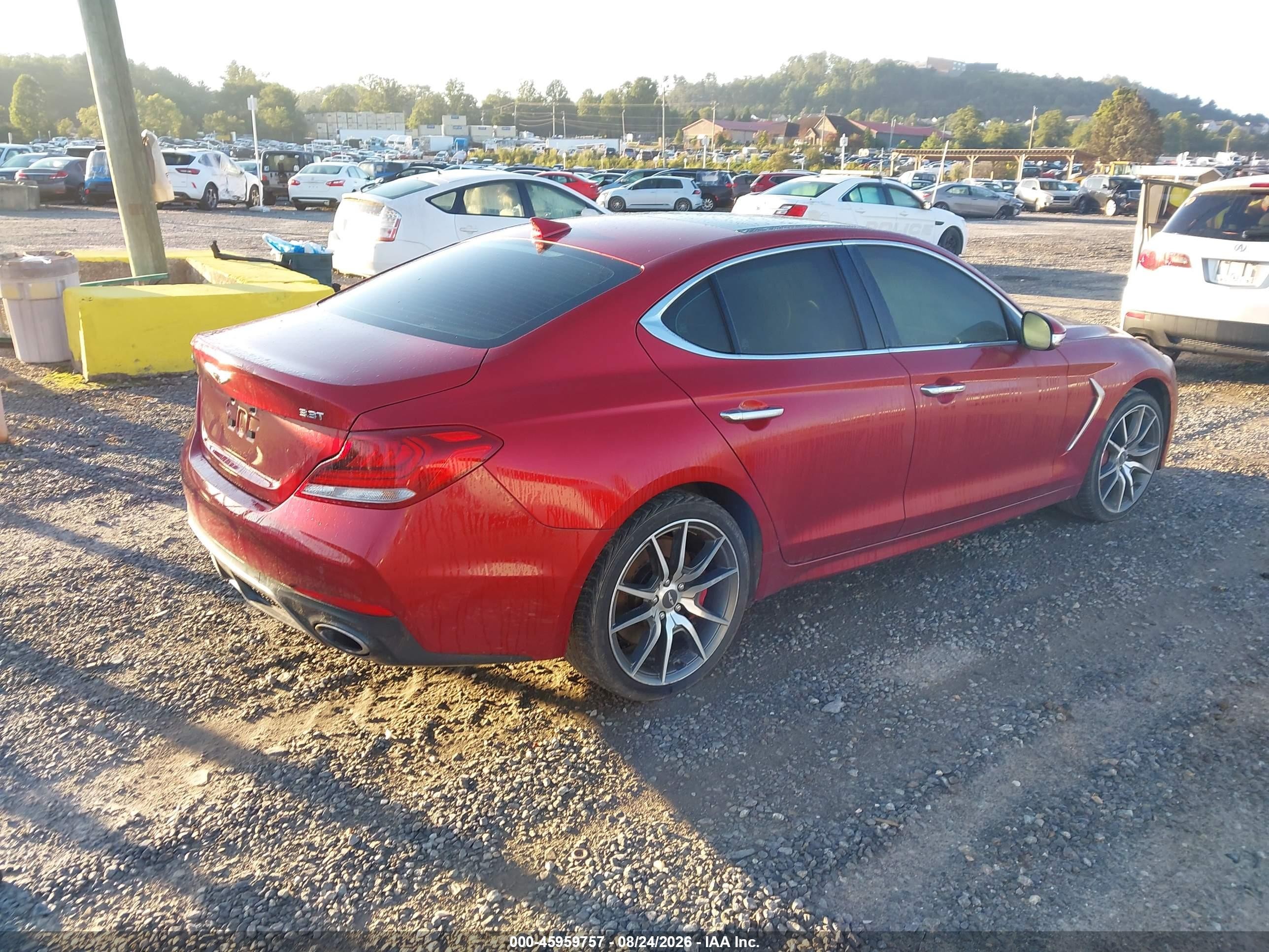 2020 Genesis G70 VIN KMTG74LEXLU063663 IAAI salvage auction — Unknown, Salvage Rebuilt (North Carolina), sold $14,000 on 2026-09-29 (photo 4)