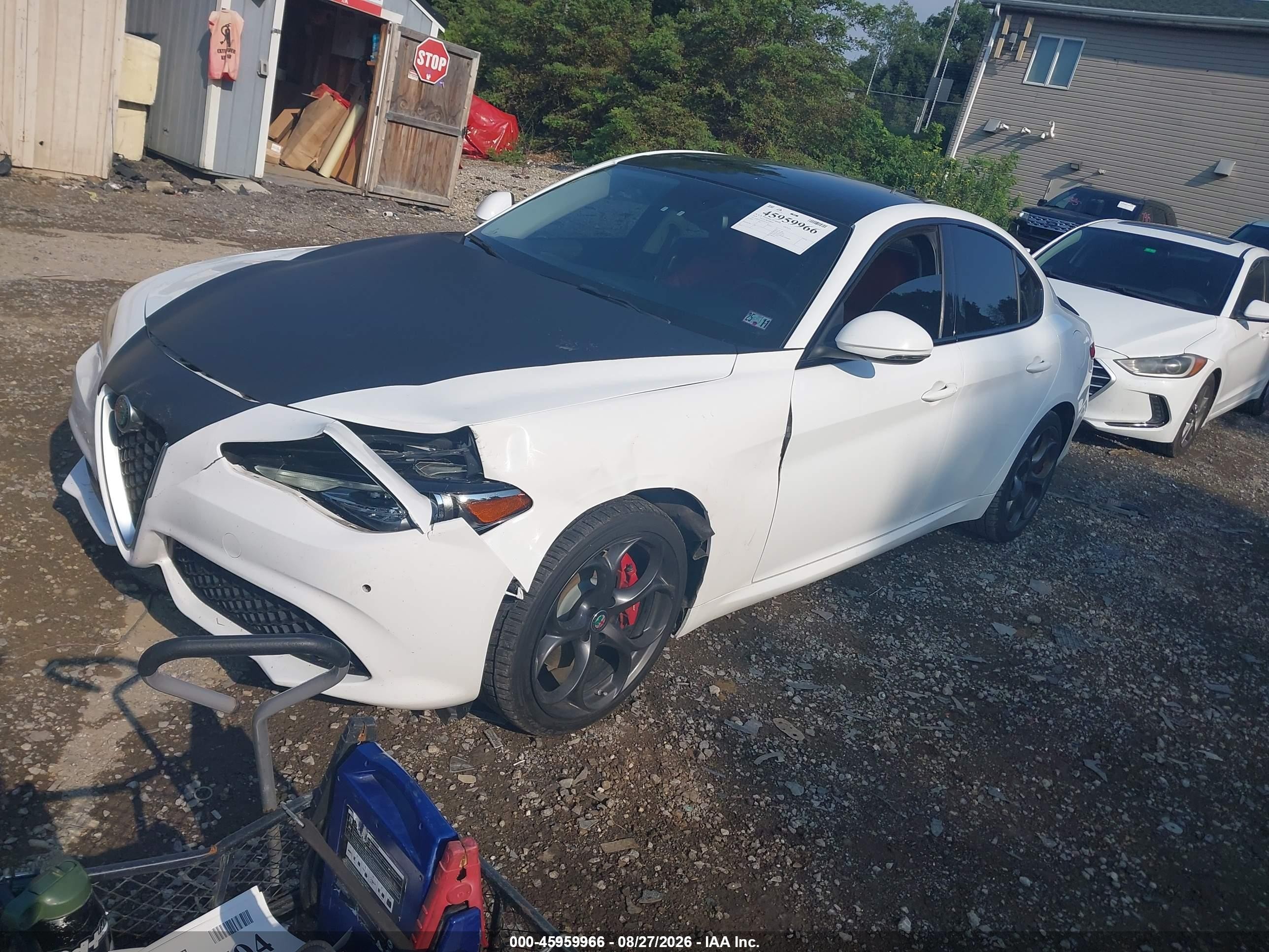 2018 Alfa romeo Giulia VIN ZARFAEEN0J7573875 IAAI salvage auction — Unknown, Salvage (Pennsylvania), sold $4,450 on 2026-09-24 (photo 2)