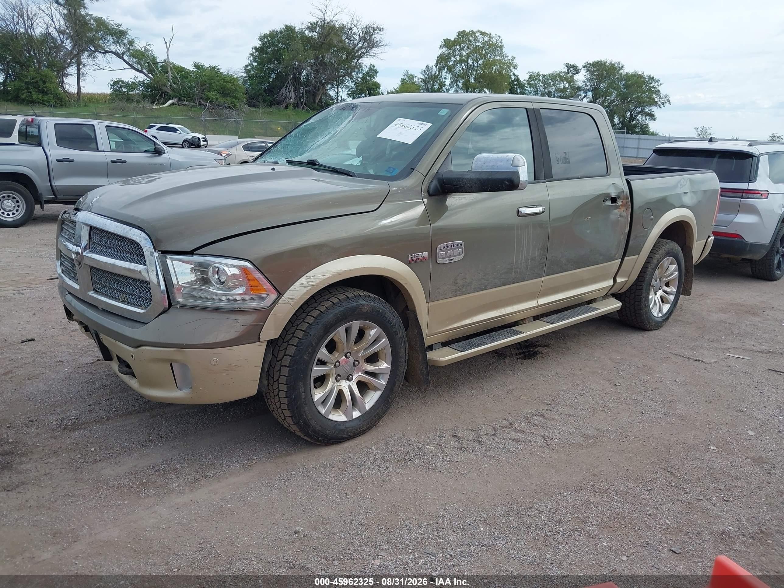 2015 Ram 1500 VIN 1C6RR7PT9FS656756 IAAI salvage auction — Front End, Salvage (Nebraska), sold $6,300 on 2026-09-21 (photo 2)