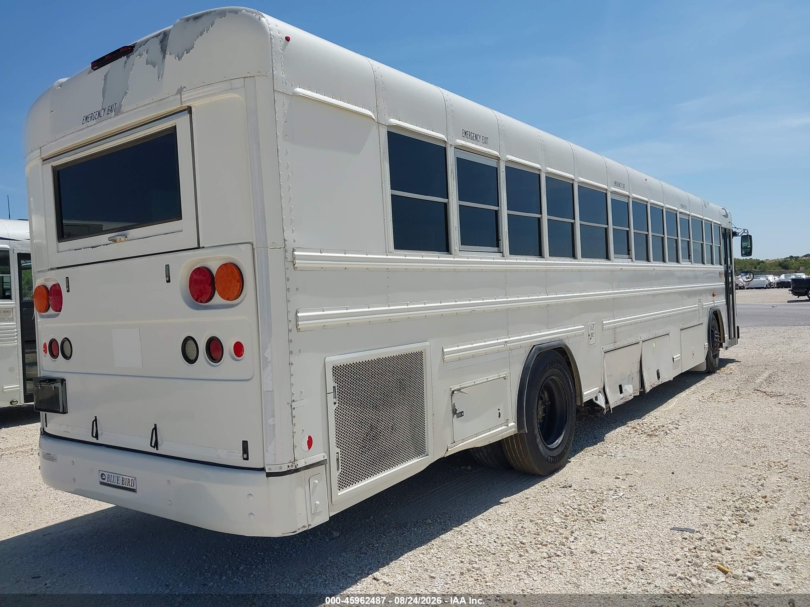 2013 Blue Bird School Bus / Transit Bus VIN 1BABNBXA2DF295488 IAAI salvage auction — Side, Sf97 (Texas), sold $8,800 on 2026-09-16 (photo 4)