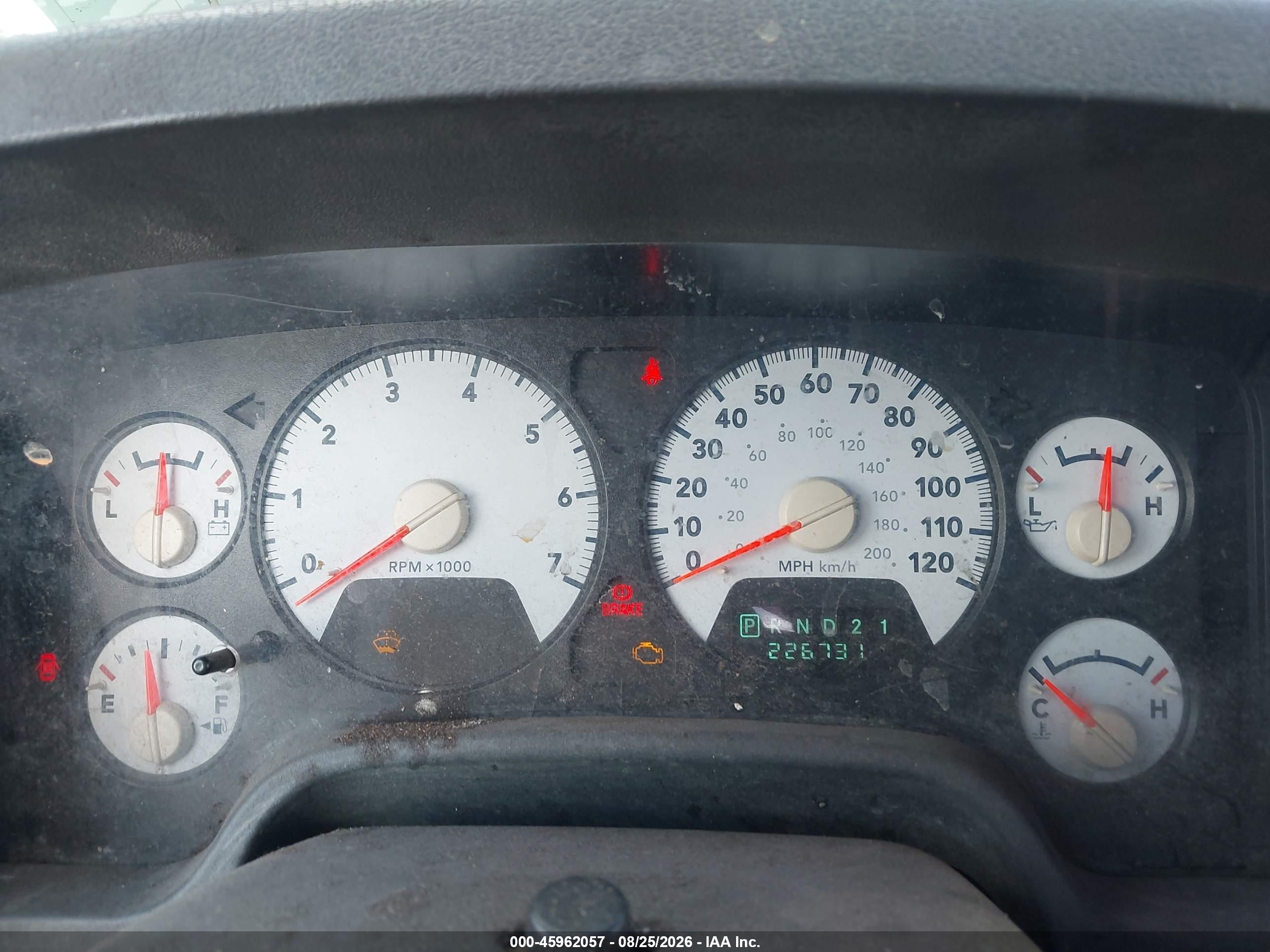 2006 Dodge Ram 2500 VIN 3D7KR26D06G264981 IAAI salvage auction — Unknown, Rebuildable (Florida), sold $400 on 2026-09-17 (photo 7)
