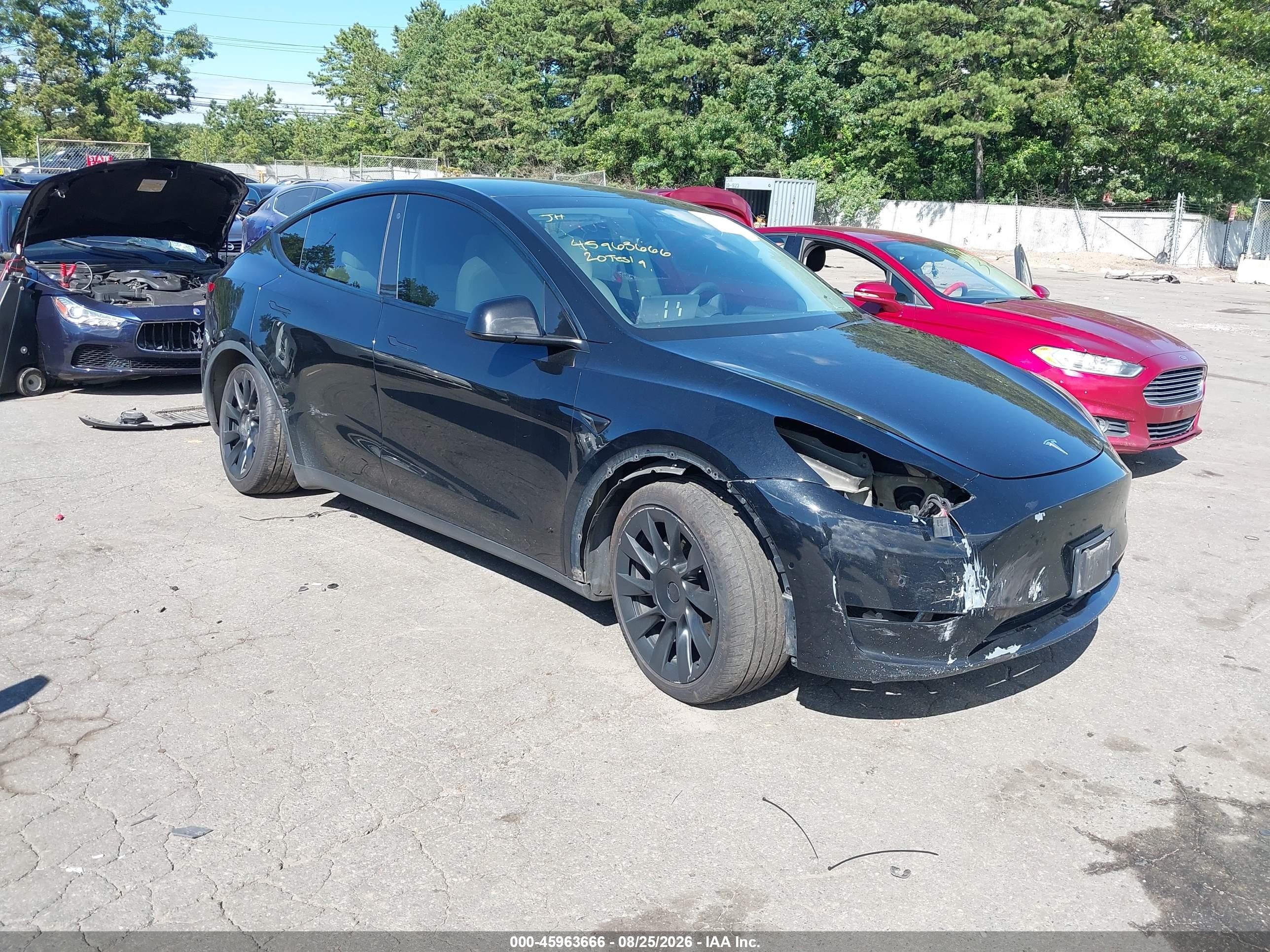 2020 Tesla Model Y VIN 5YJYGDEE9LF049505 — IAAI salvage auction photo