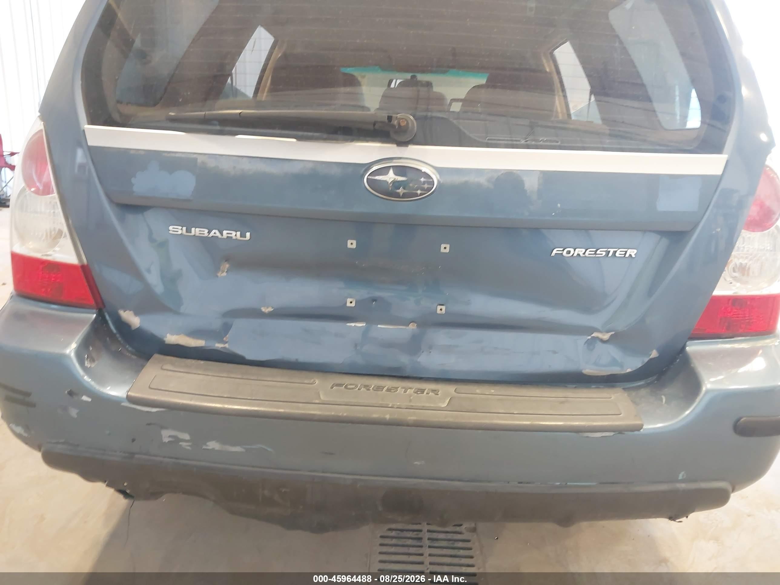 2007 Subaru Forester VIN JF1SG63617H731805 IAAI salvage auction — Rear End, Salvage (Utah), sold $400 on 2026-09-14 (photo 6)