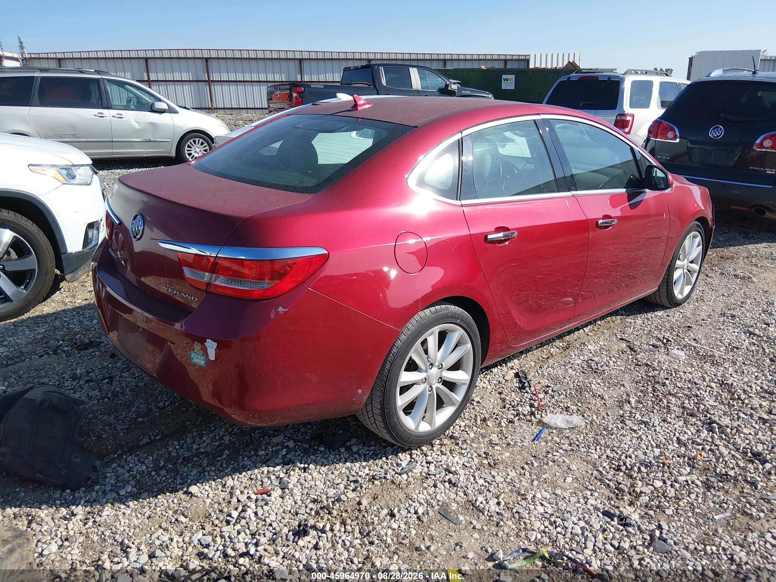 2012 Buick Verano VIN 1G4PP5SK8C4180326 IAAI salvage auction — Unknown, Wait Title, sold $575 on 2026-09-20 (photo 4)
