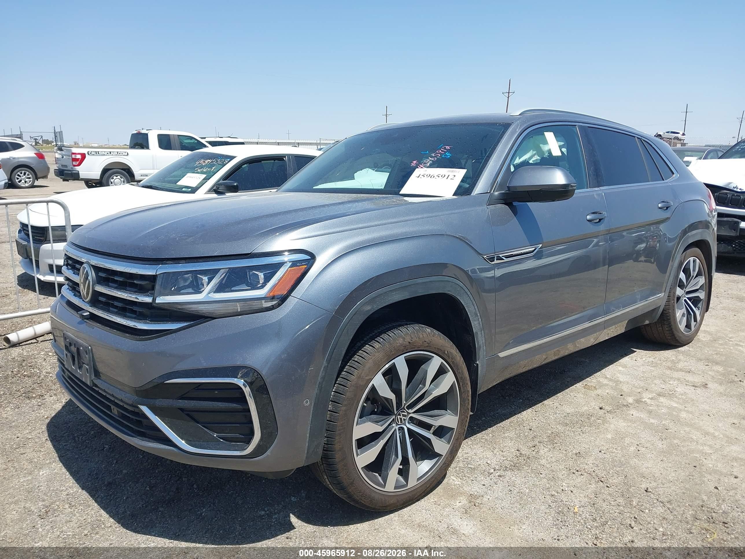 2020 Volkswagen Atlas cross sport VIN 1V2TE2CA2LC222376 IAAI salvage auction — Rear End, Salvage (Texas), sold $7,300 on 2026-09-25 (photo 2)