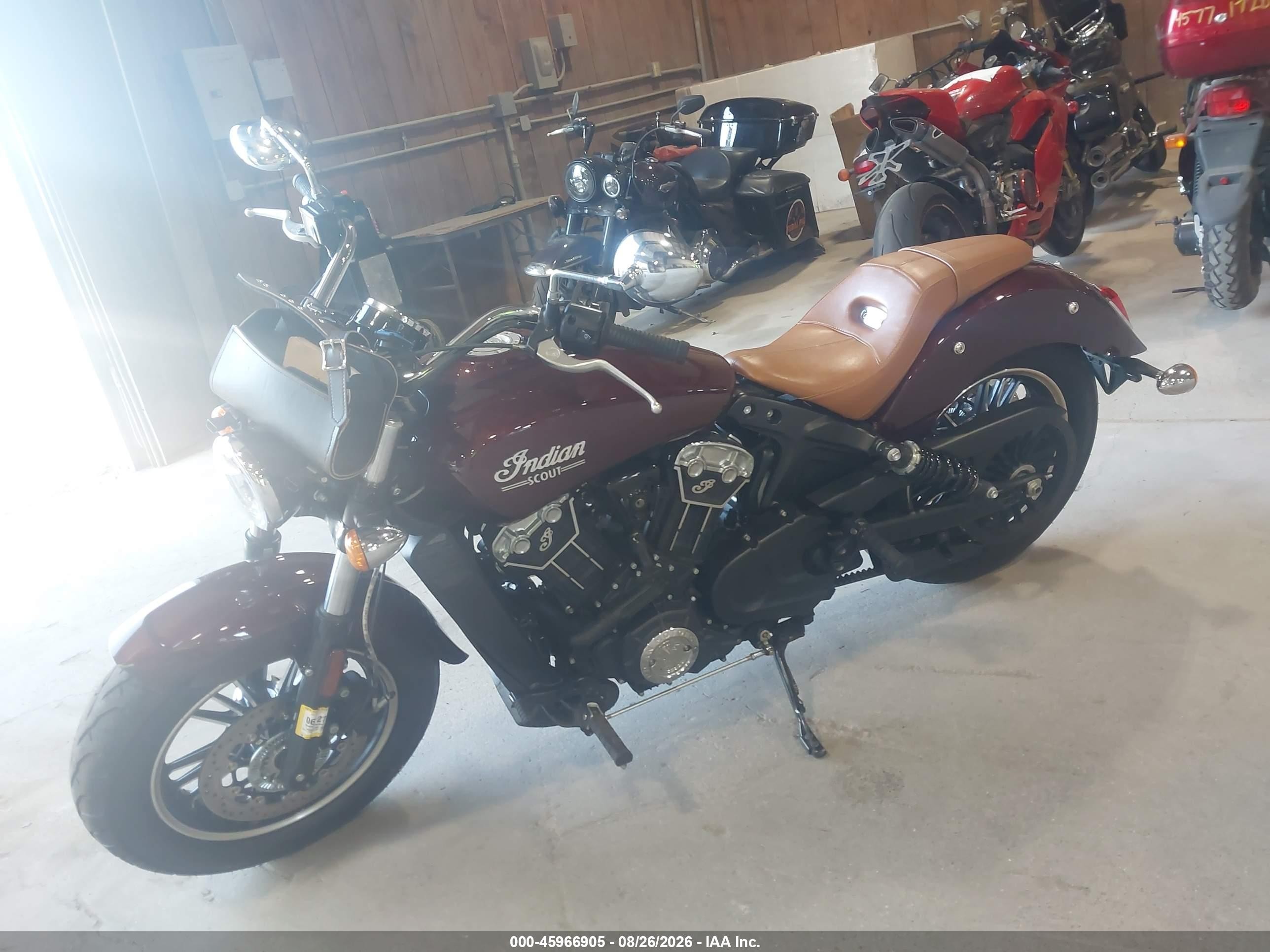 2022 Indian Motorcycle Co. SCOUT VIN 56KMSA001N3184544 IAAI salvage auction — Front End, Mv-907A (New York), sold $3,500 on 2026-09-21 (photo 2)