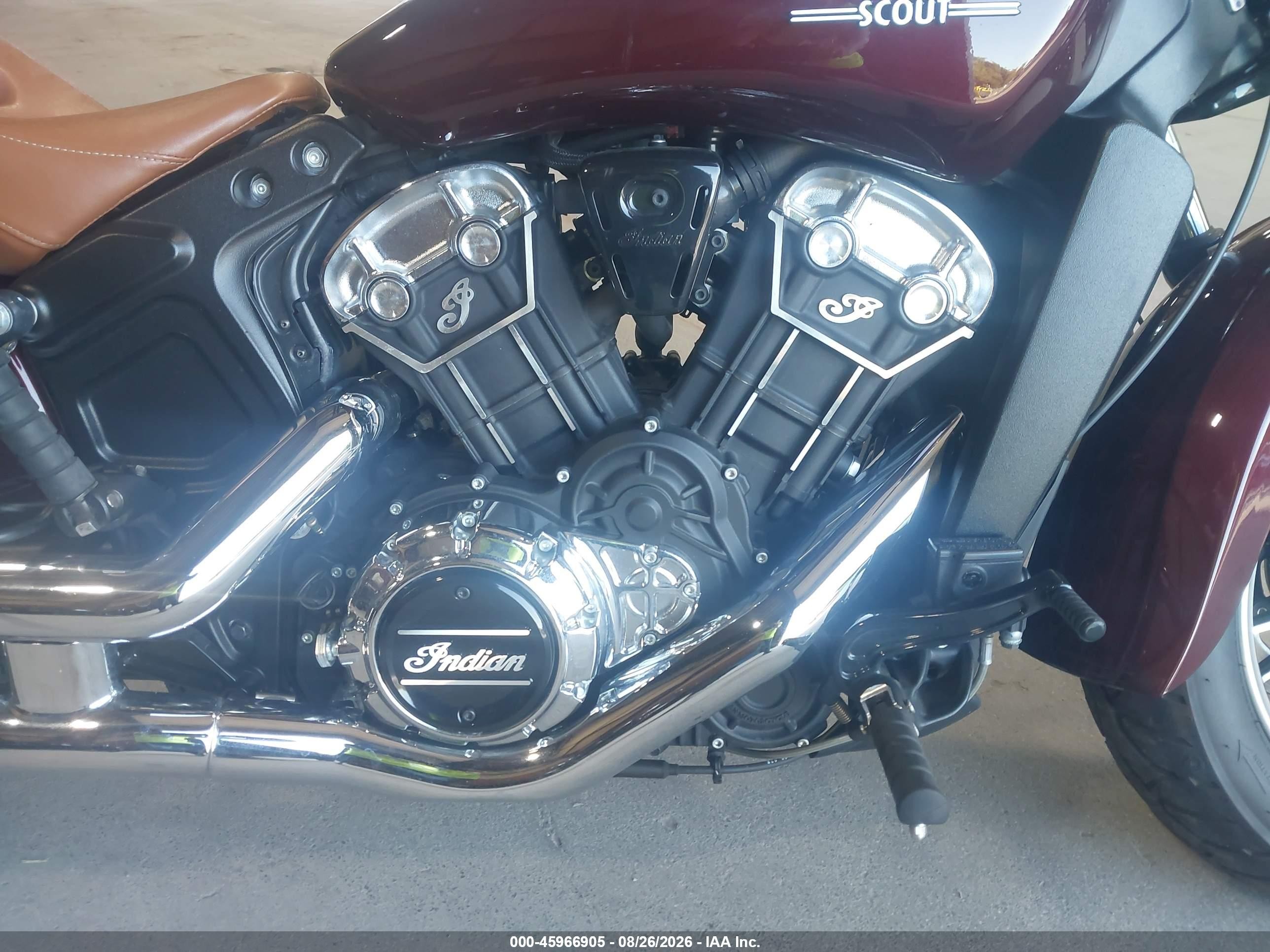 2022 Indian Motorcycle Co. SCOUT VIN 56KMSA001N3184544 IAAI salvage auction — Front End, Mv-907A (New York), sold $3,500 on 2026-09-21 (photo 8)