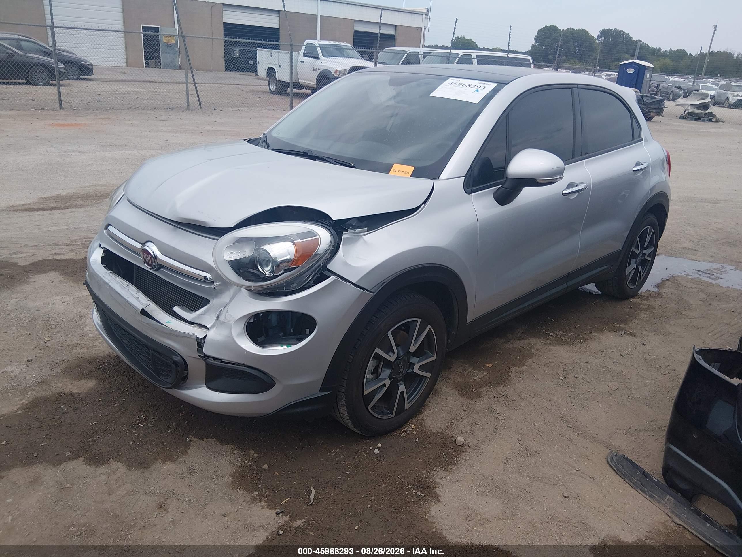 2017 Fiat 500x VIN ZFBCFXAB1HP604036 IAAI salvage auction — Front End, Clear (Oklahoma), sold $1,900 on 2026-09-26 (photo 2)