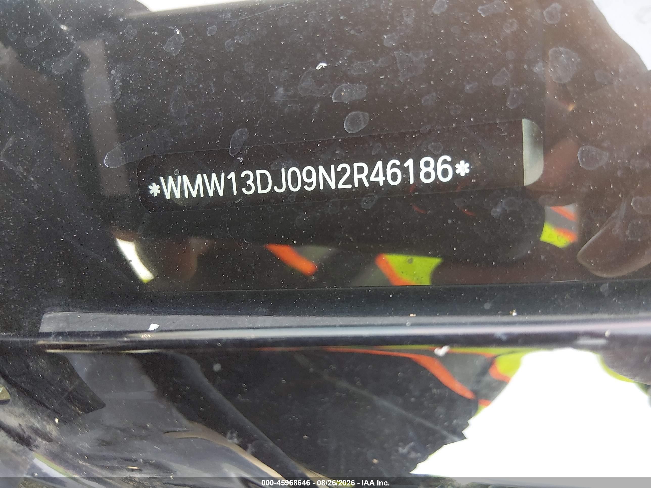 2022 Mini Hard top VIN WMW13DJ09N2R46186 IAAI salvage auction — Top/Roof, Salvage (Missouri), sold $4,450 on 2026-09-20 (photo 9)