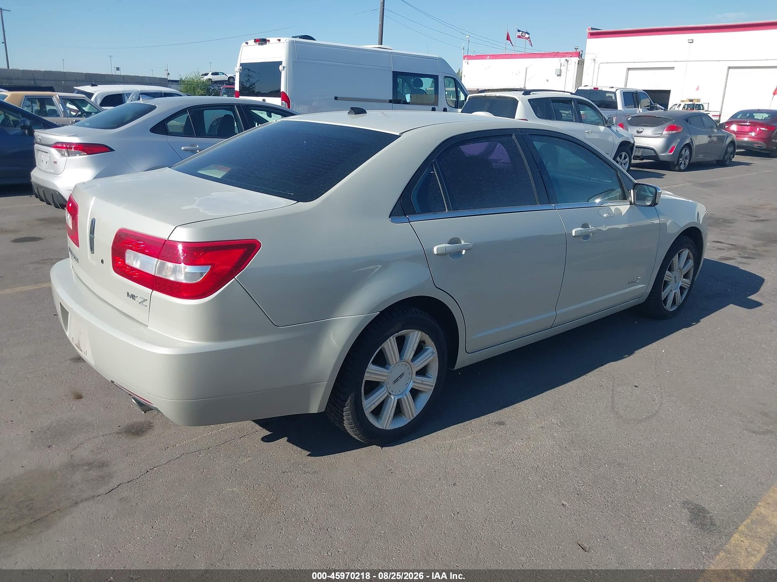 2007 Lincoln Mkz VIN 3LNHM26T87R664623 IAAI salvage auction — Normal Wear, Rebuilt/Restored (Utah), sold $425 on 2026-09-21 (photo 4)