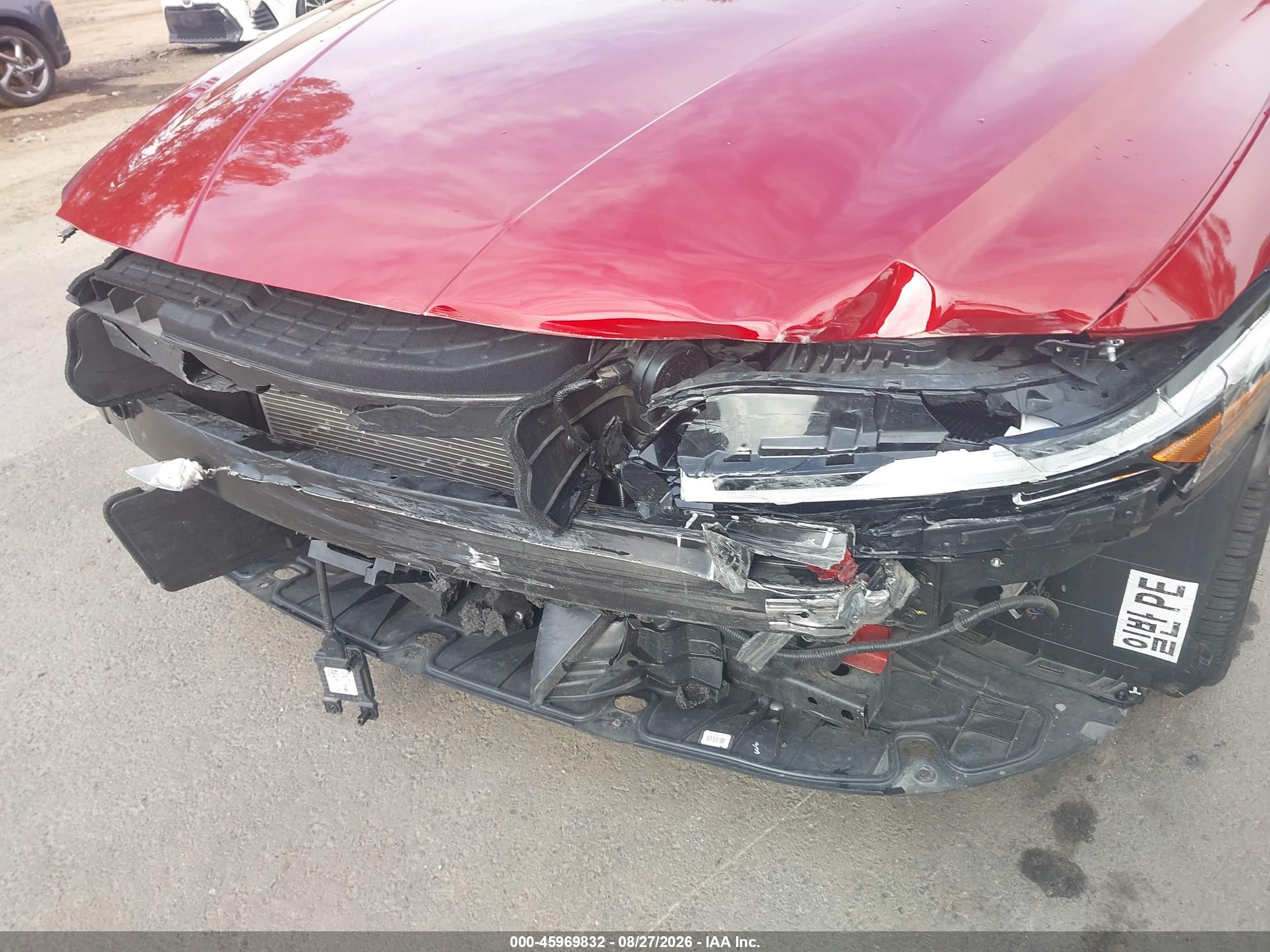 2025 Hyundai Elantra VIN KMHLS4DG7SU021389 IAAI salvage auction — Front End, Salvage (California), sold $5,600 on 2026-09-24 (photo 6)
