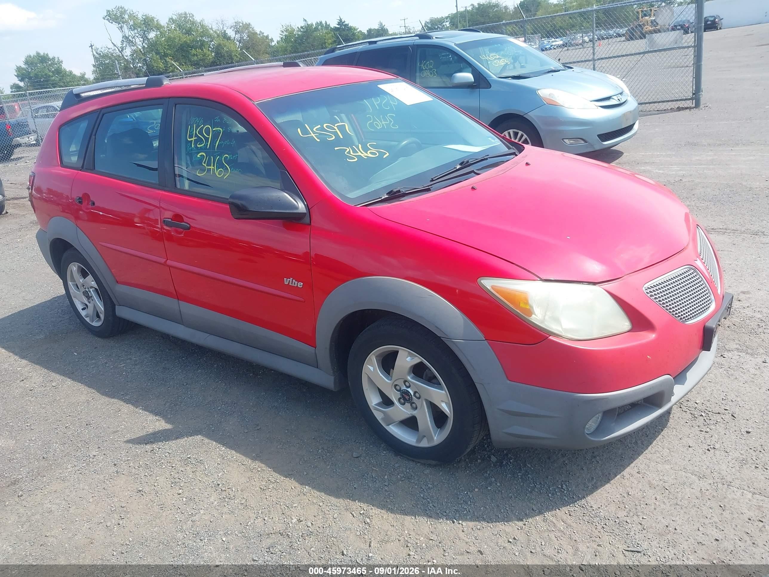 2006 Pontiac Vibe VIN 5Y2SL65886Z462652 IAAI salvage auction — Front End, Clear (Virginia), sold $700 on 2026-09-24 (photo 1)