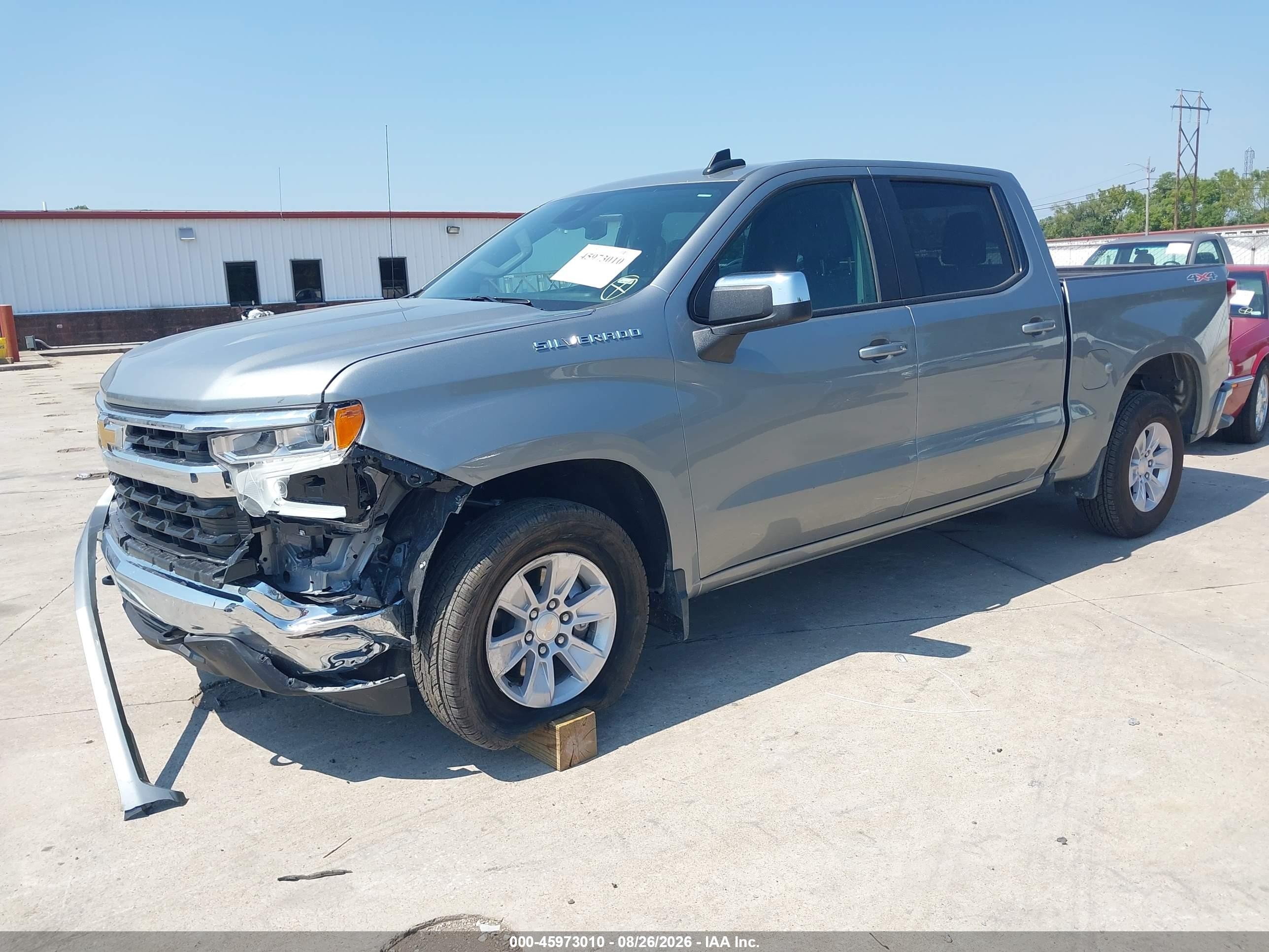 2026 Chevrolet Silverado 1500 VIN 2GCUKDED9T1185236 IAAI salvage auction — Front End, Enterprise Vehicles Clear Only (Kansas), sold $25,750 on 2026-08-29 (photo 2)