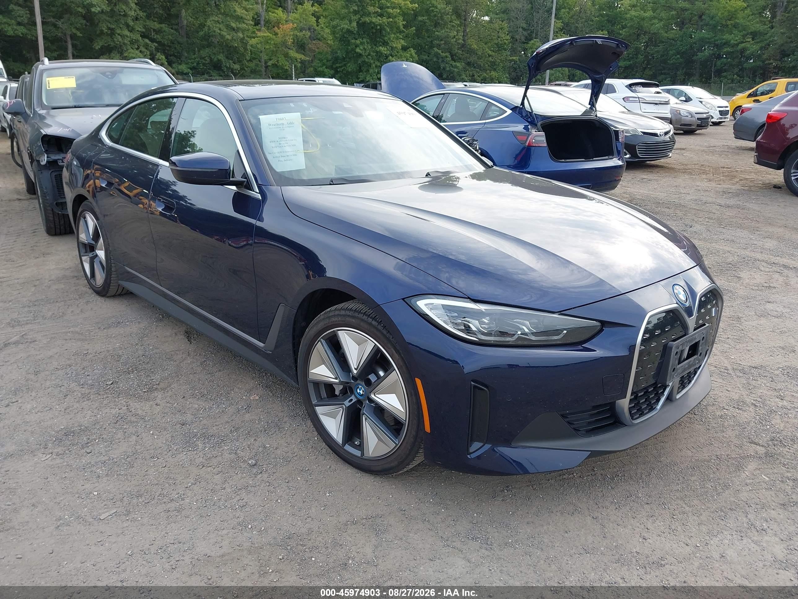 2023 BMW i4 VIN WBY73AW06PFP47854 — IAAI salvage auction photo