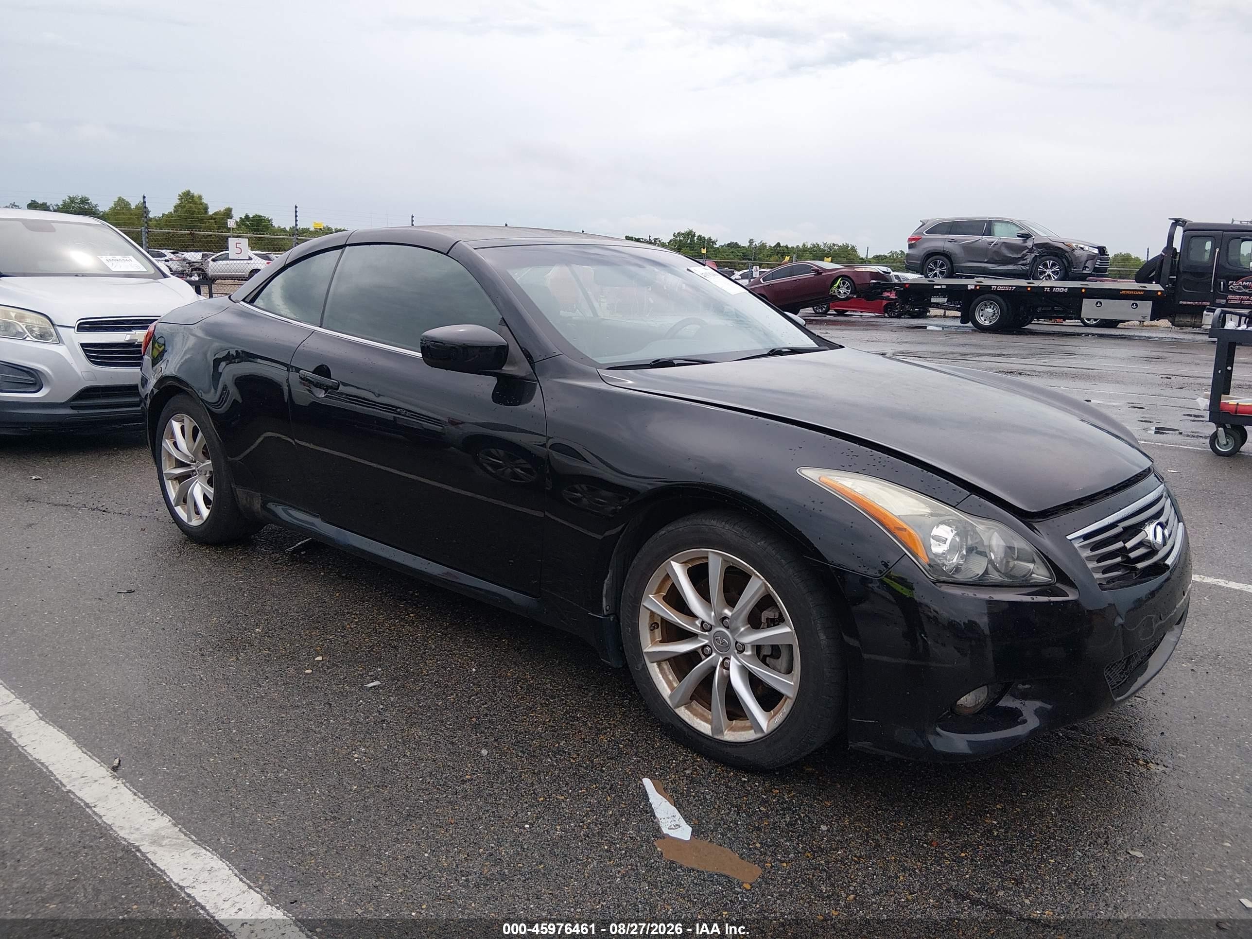 2013 Infiniti G VIN JN1CV6FE0DM770415 IAAI salvage auction — Water/Flood, Salvage (Louisiana), sold $1,350 on 2026-09-23 (photo 1)