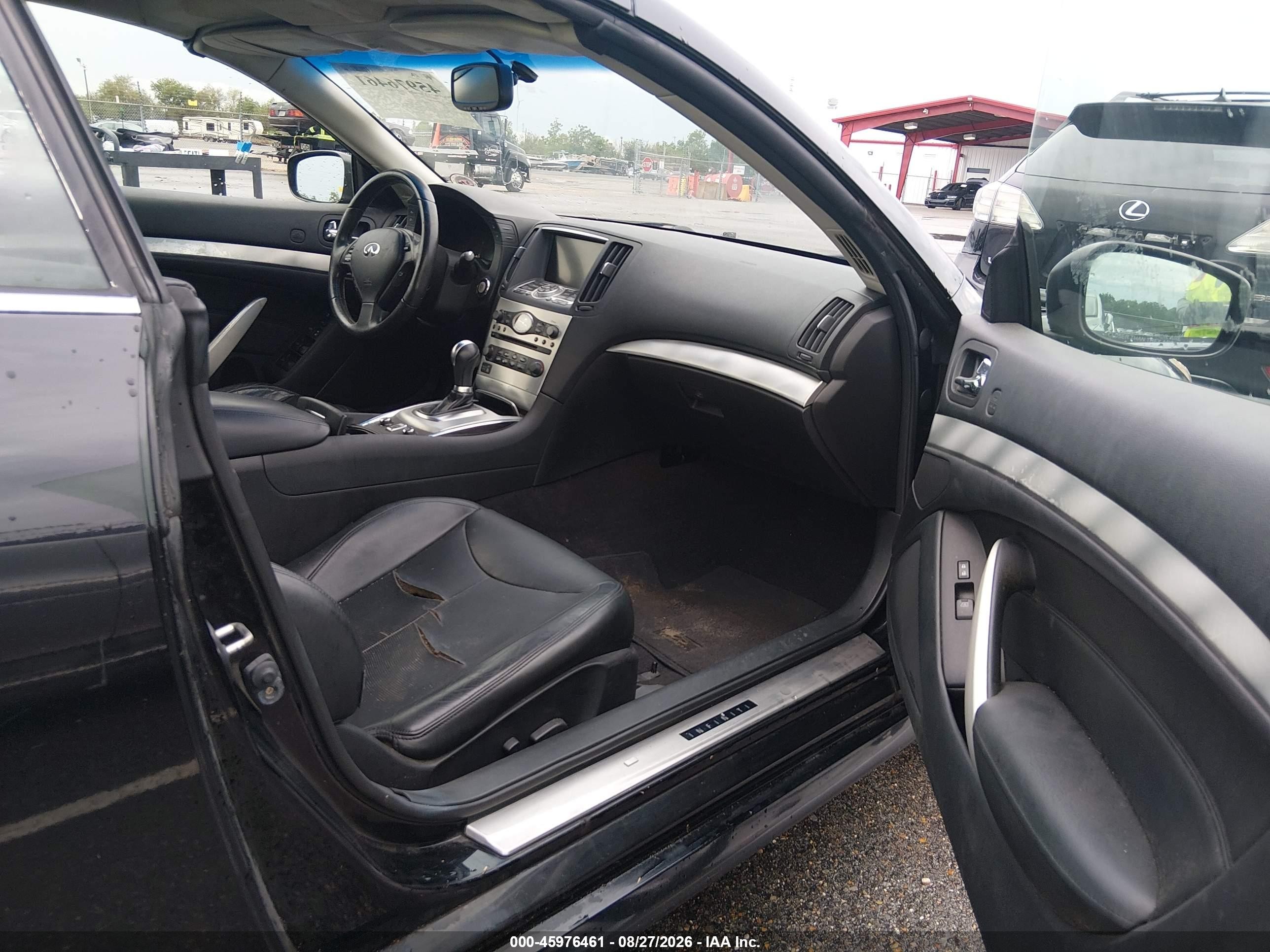 2013 Infiniti G VIN JN1CV6FE0DM770415 IAAI salvage auction — Water/Flood, Salvage (Louisiana), sold $1,350 on 2026-09-23 (photo 5)