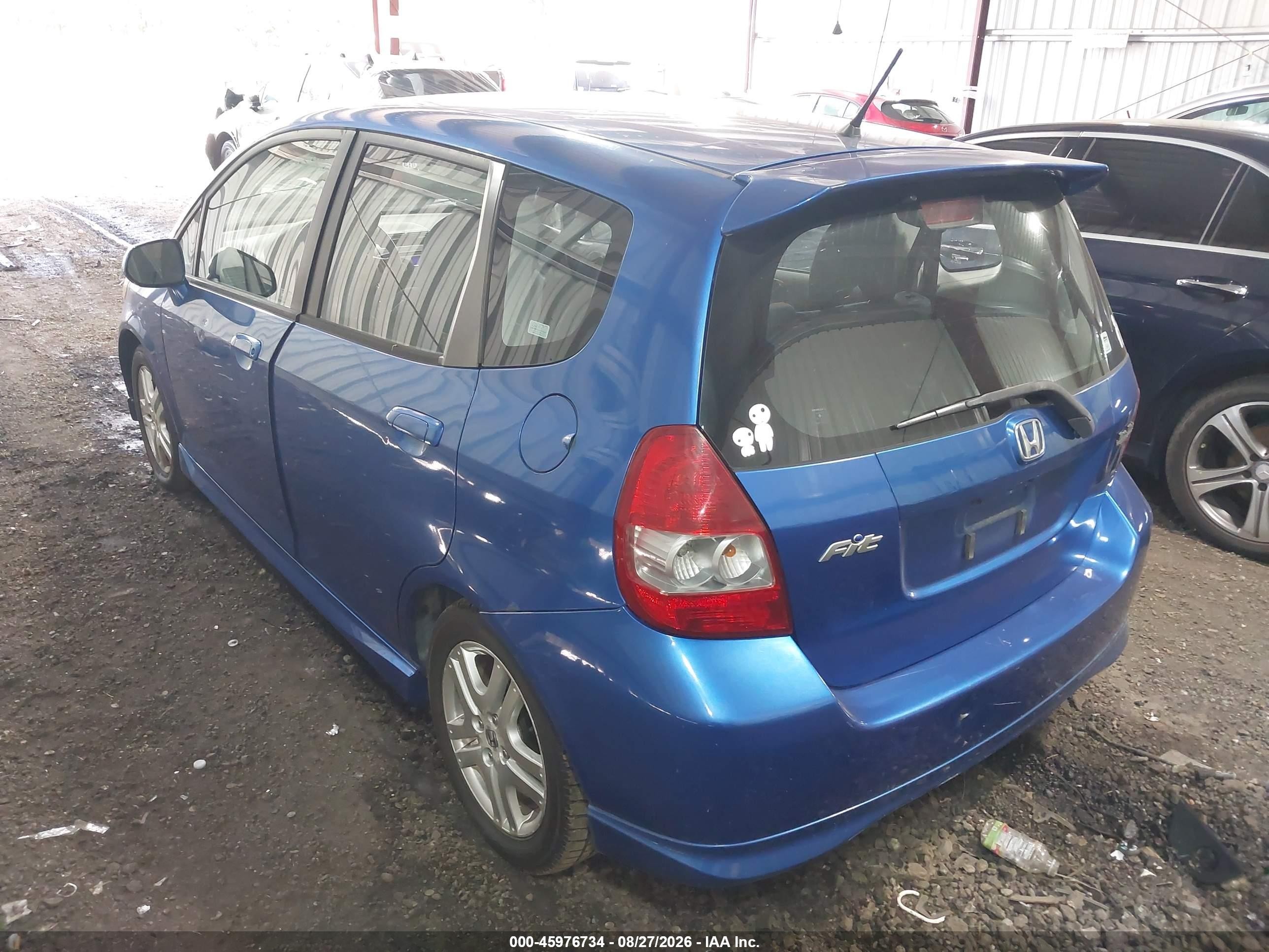 2007 Honda Fit VIN JHMGD38667S016844 IAAI salvage auction — Water/Flood, Clear (Virginia), sold $1,850 on 2026-10-01 (photo 3)
