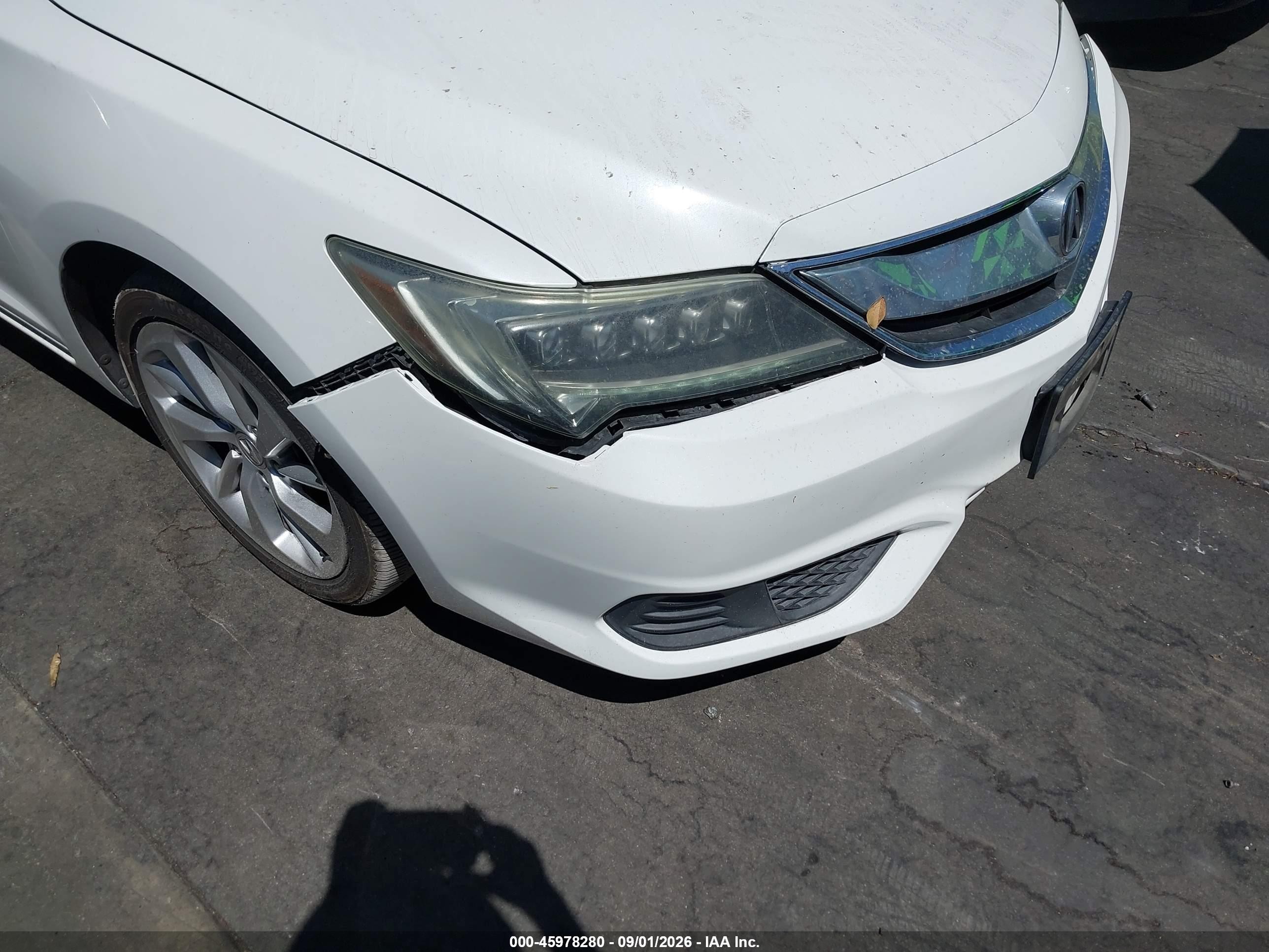 2016 Acura ILX VIN 19UDE2F35GA024722 IAAI salvage auction — Front End, Salvage Certificate (California), sold $2,700 on 2026-09-13 (photo 6)