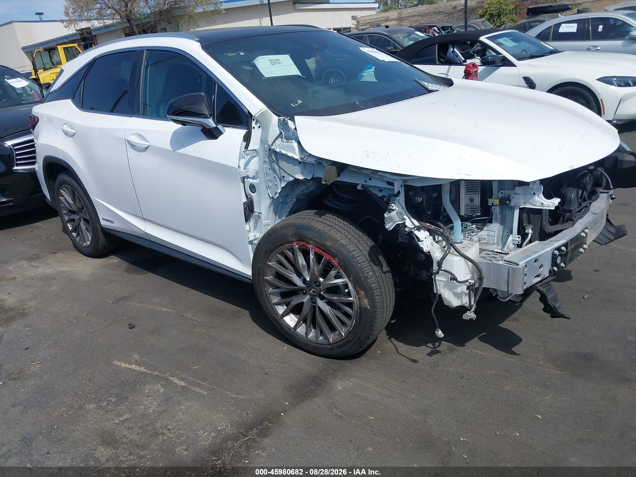 2021 Lexus RX 450h VIN 2T2YGMDA8MC060804 — IAAI salvage auction photo