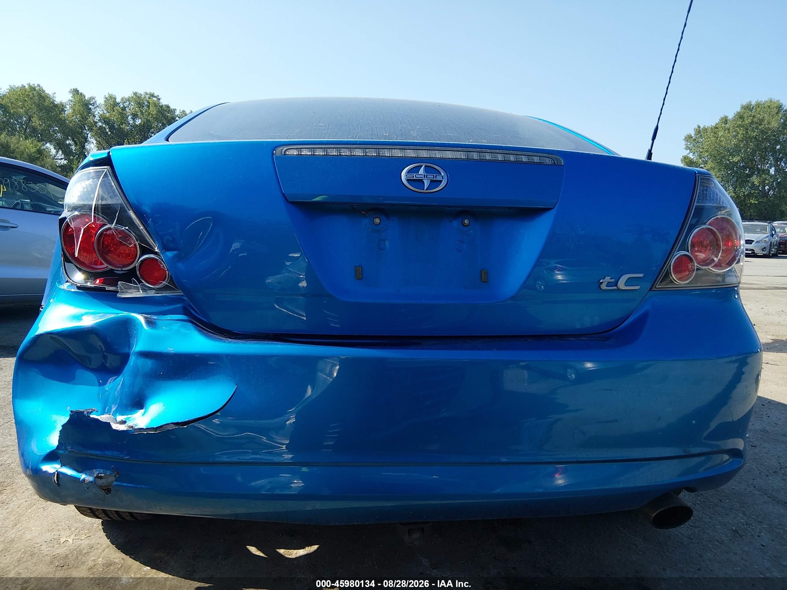 2010 Scion Tc VIN JTKDE3B72A0314337 IAAI salvage auction — Rear End, Salvage (Kansas), sold $550 on 2026-09-19 (photo 6)