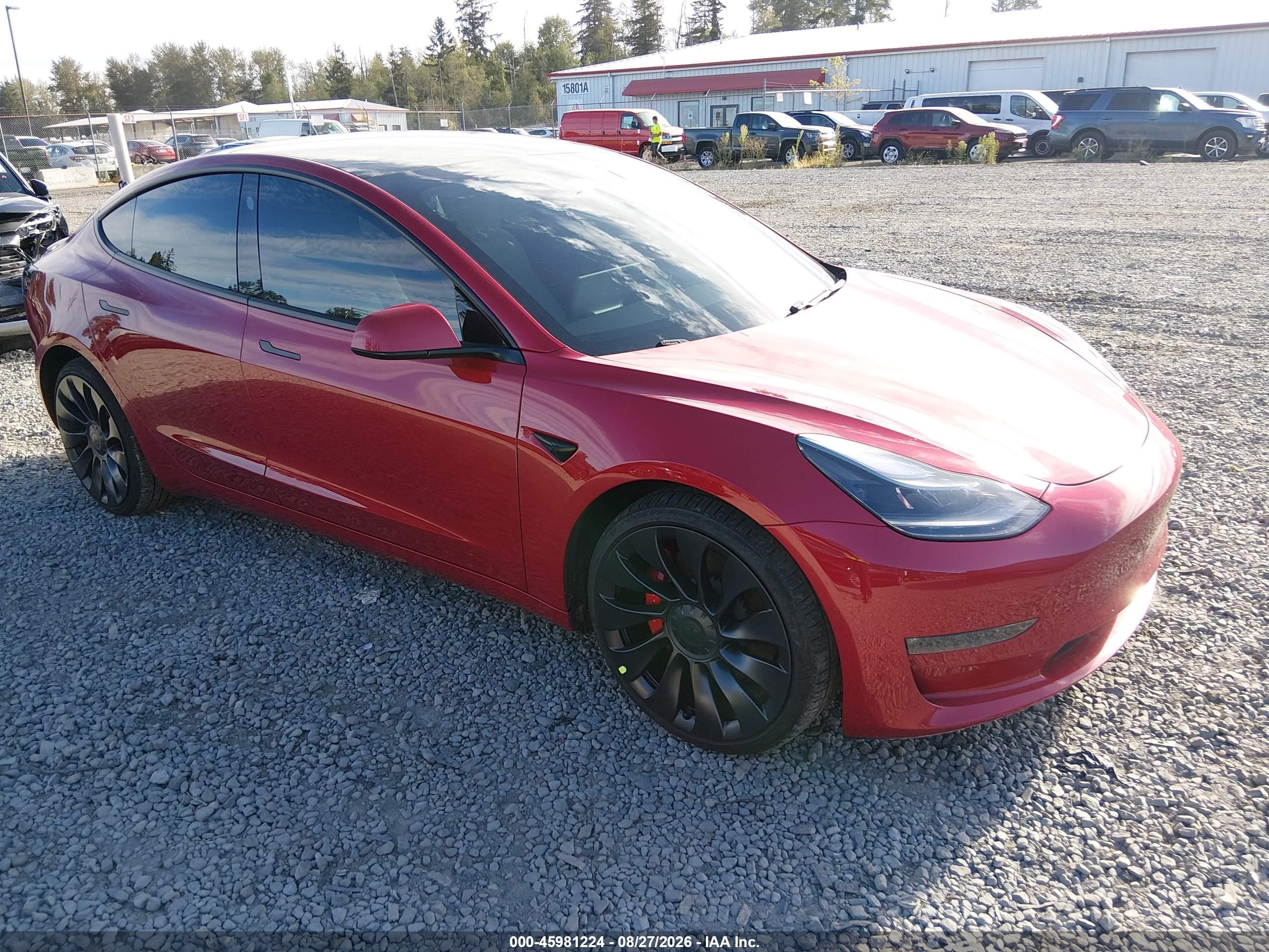 2021 Tesla Model 3 VIN 5YJ3E1EC3MF071241 — IAAI salvage auction photo