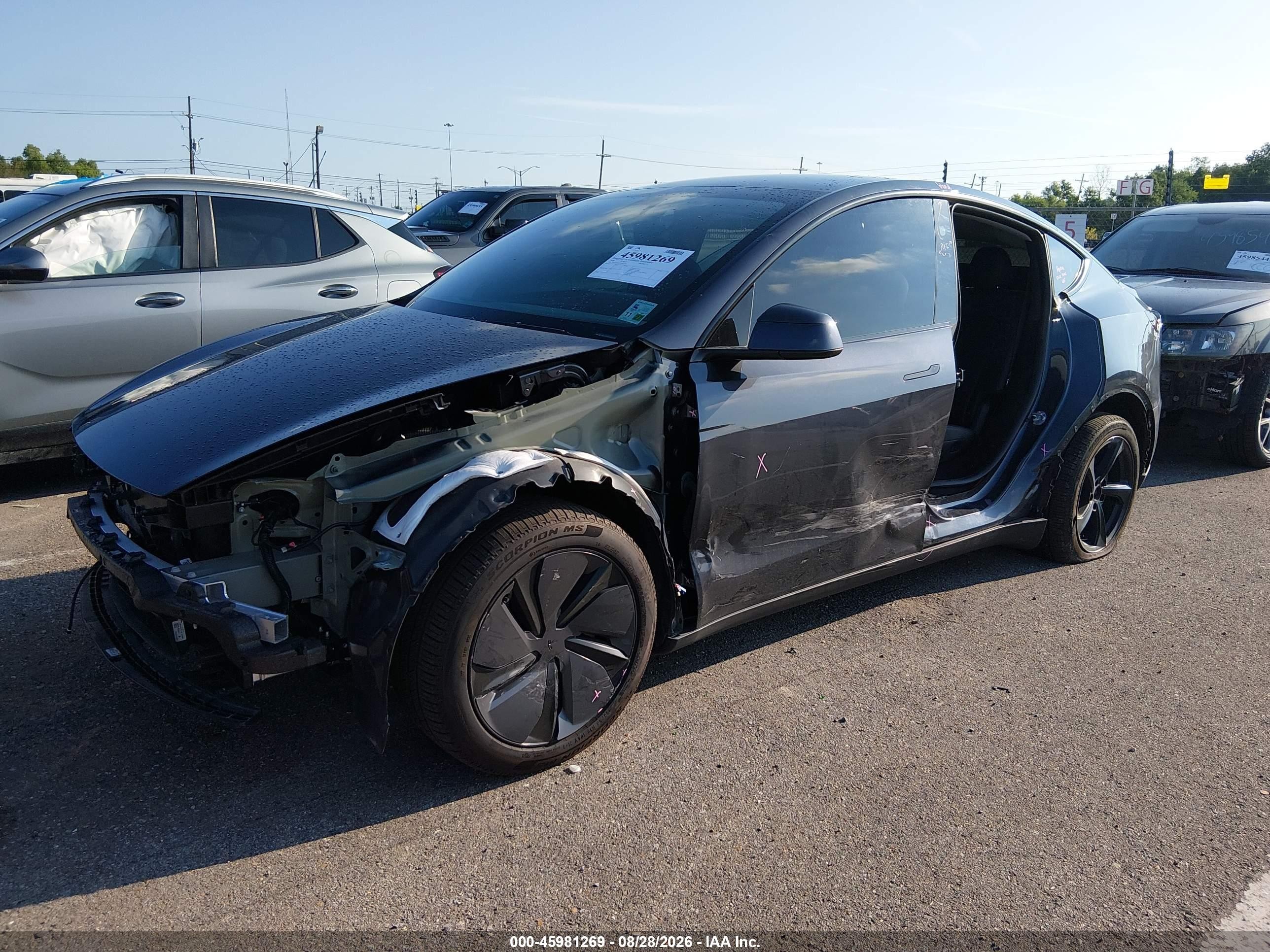 2026 Tesla Model y VIN 7SAYGDED5TA463355 IAAI salvage auction — Front End, Salvage (Louisiana), sold $18,600 on 2026-10-02 (photo 2)