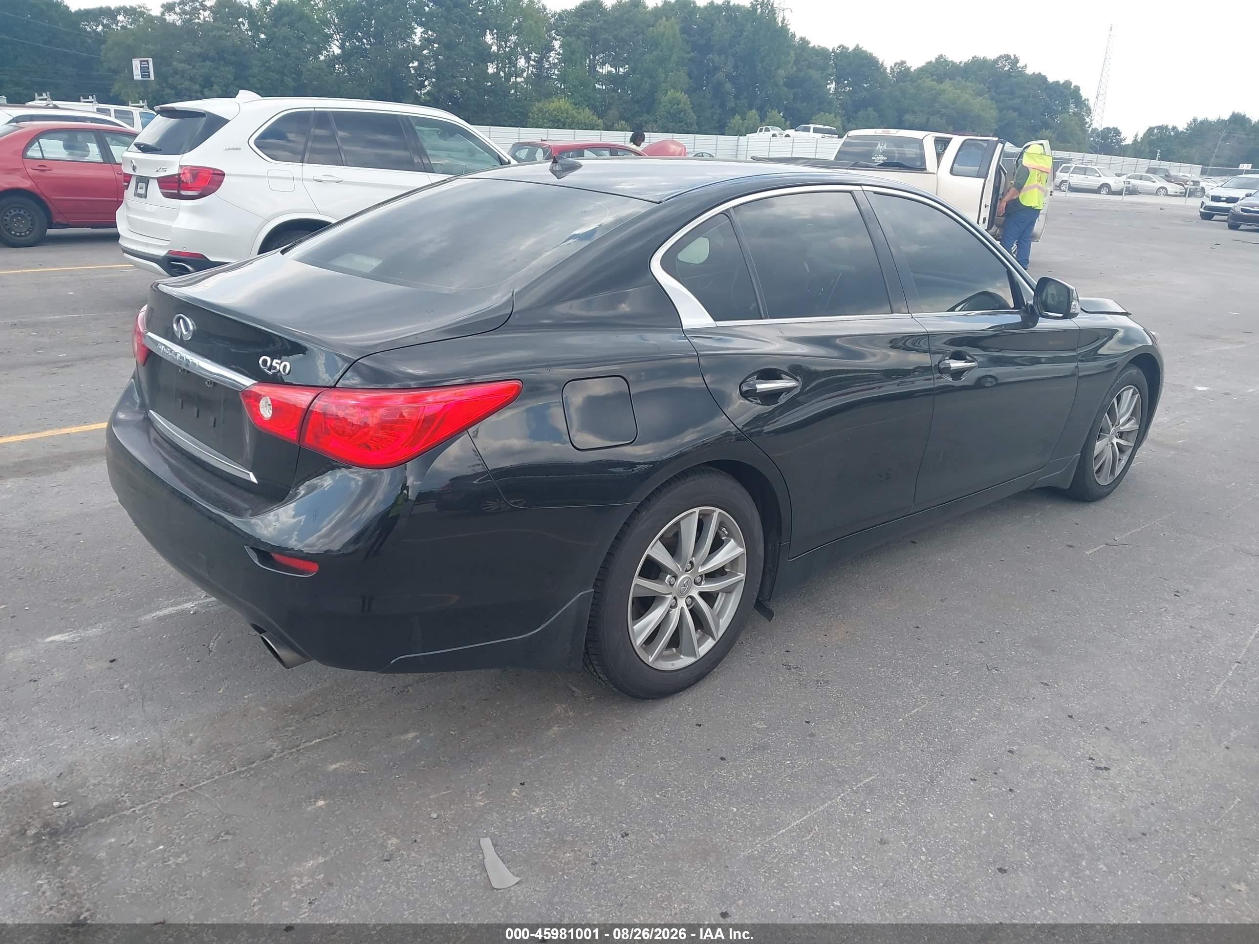 2017 Infiniti Q50 VIN JN1EV7AP8HM732816 IAAI salvage auction — Normal Wear, Clear (Georgia), sold $1,300 on 2026-09-09 (photo 4)