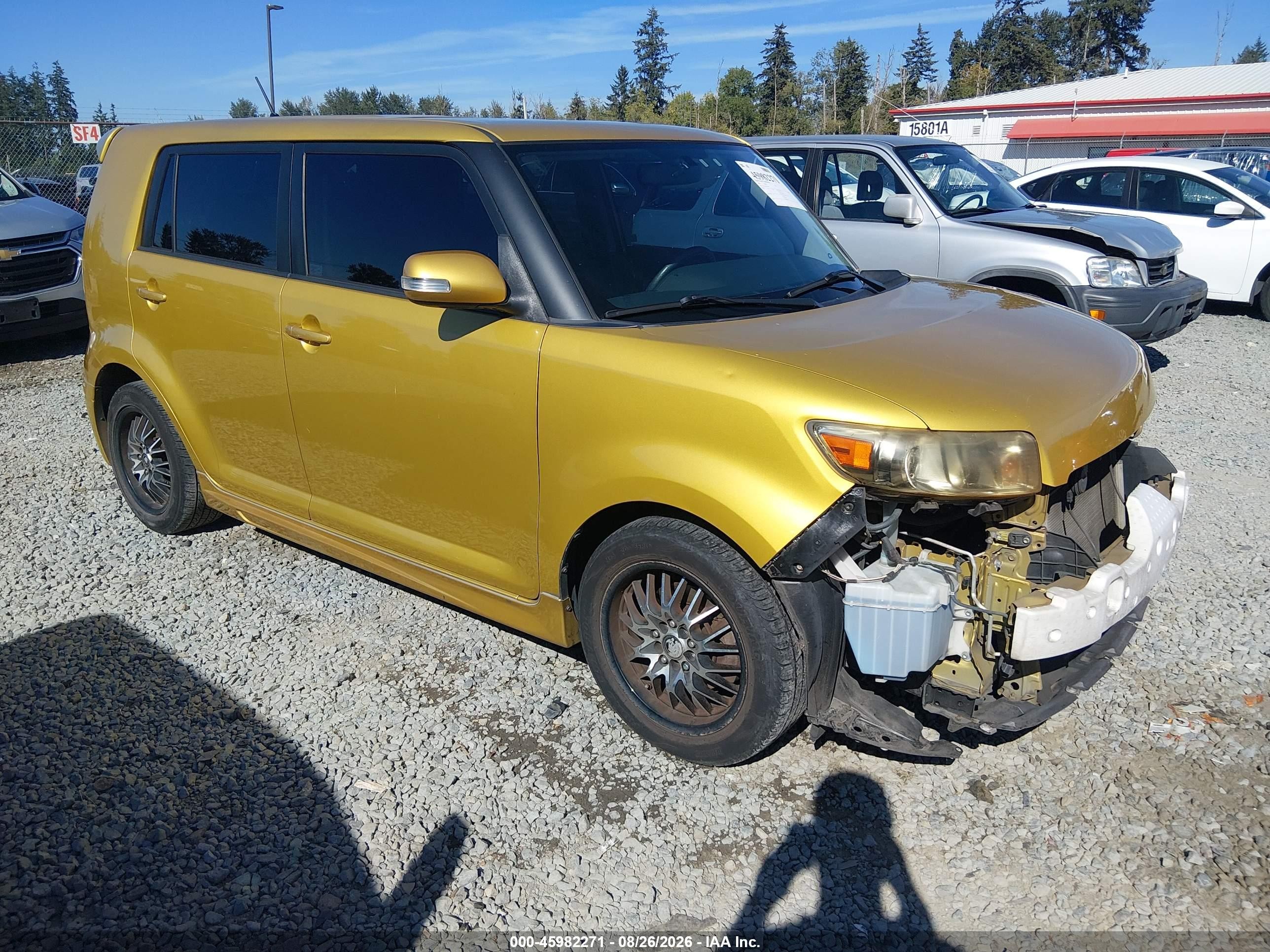 2008 Scion xB VIN JTLKE50E381055975 IAAI salvage auction — Front End, Bill Of Sale (Washington), sold $275 on 2026-09-12 (photo 1)