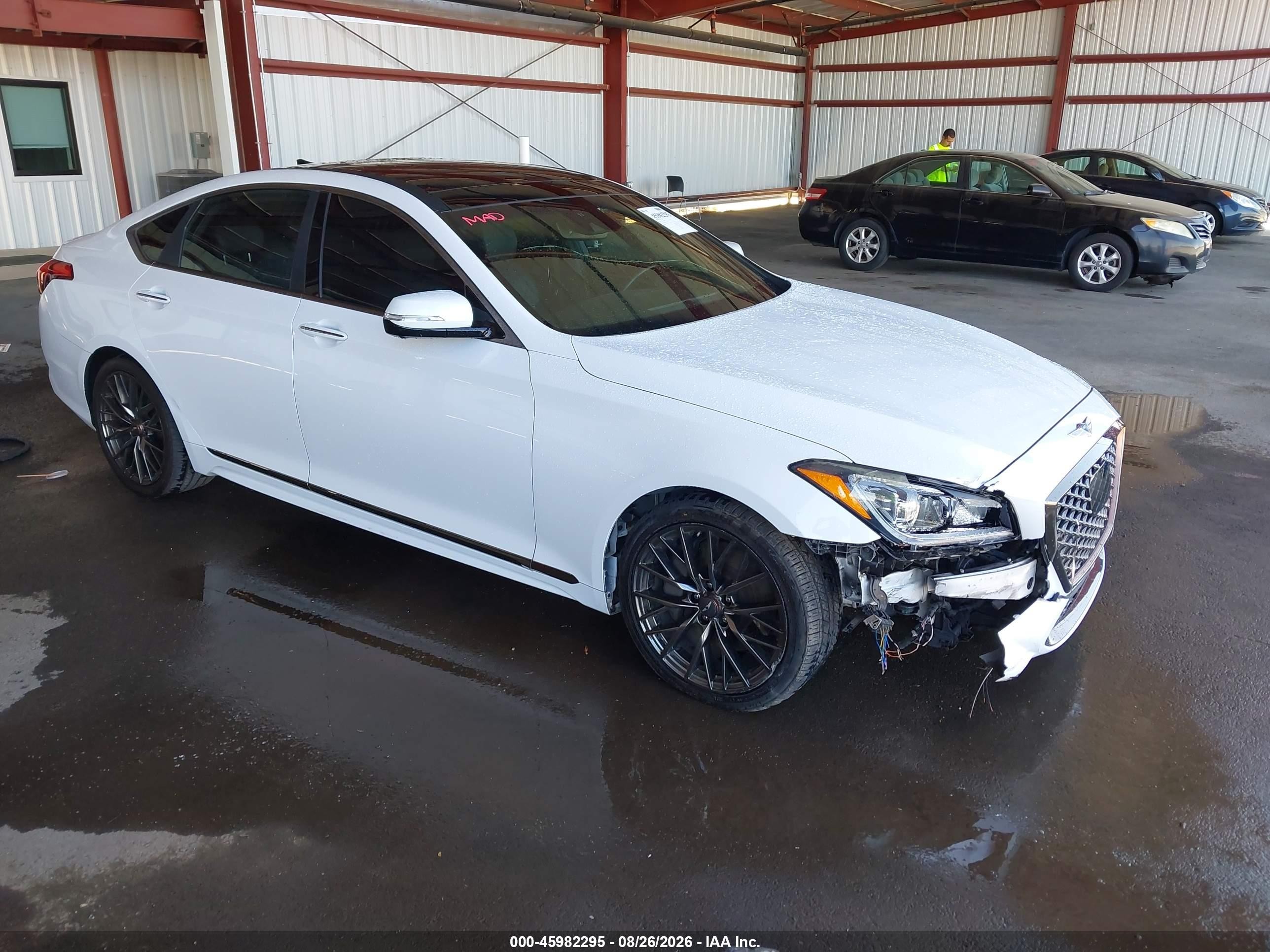 2019 Genesis G80 VIN KMTFN4JE5KU315189 IAAI salvage auction — Front End, Salvage (California), sold $4,000 on 2026-09-24 (photo 1)