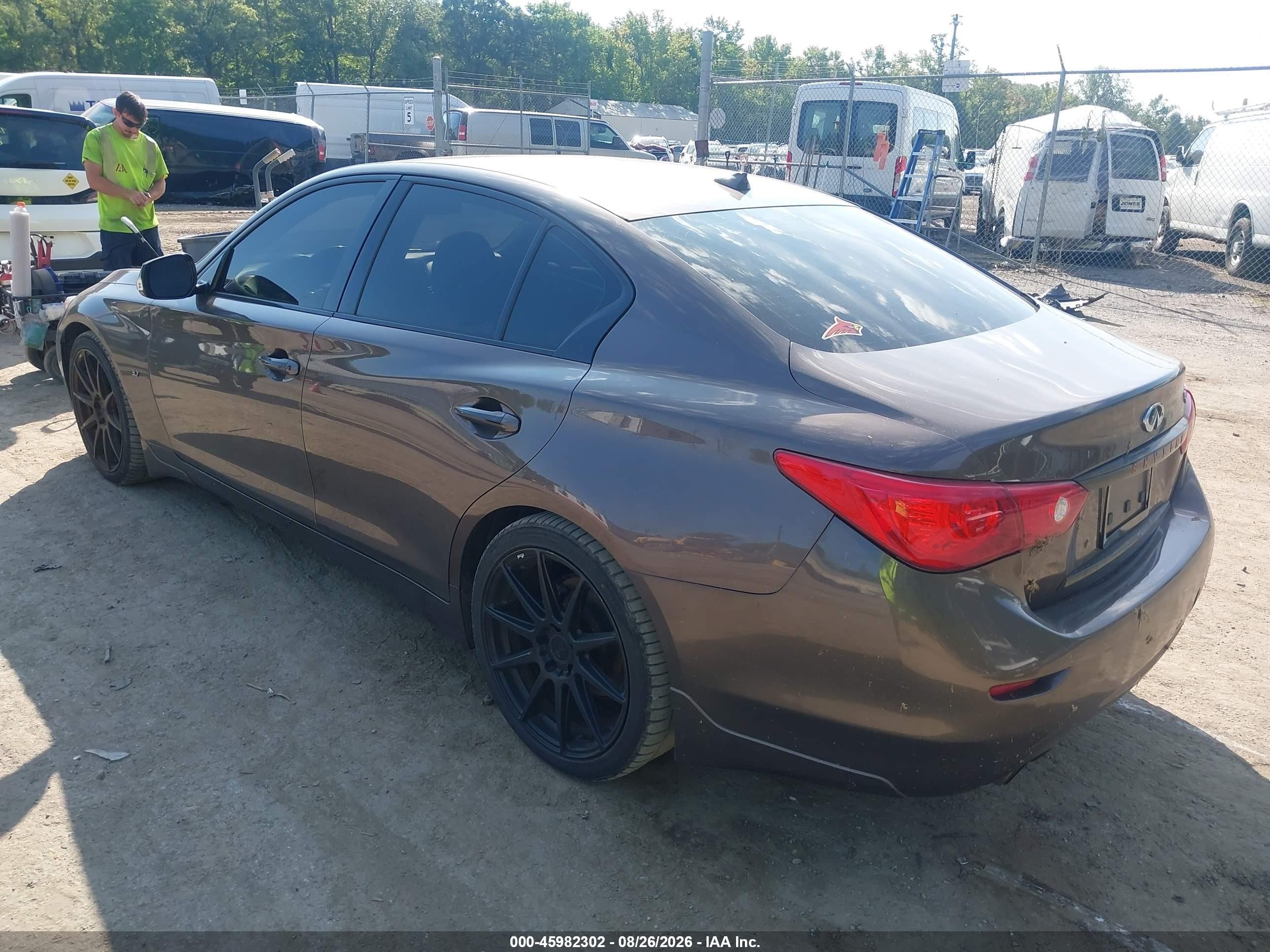 2014 Infiniti Q50 VIN JN1BV7AP3EM691767 IAAI salvage auction — Normal Wear, Clear (Maryland), sold $875 on 2026-09-08 (photo 3)