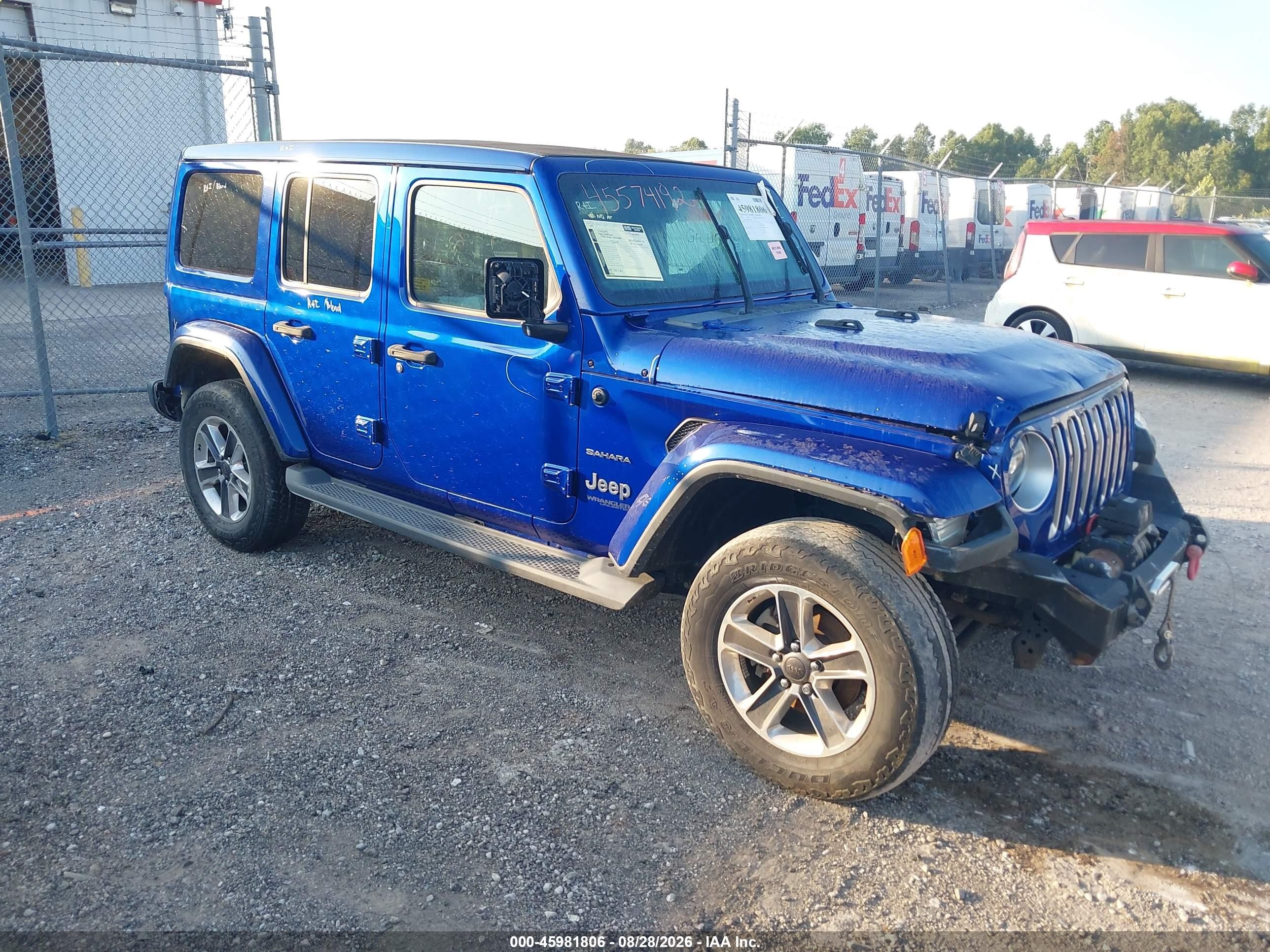 2020 Jeep Wrangler Unlimited VIN 1C4HJXEN6LW103082 — IAAI salvage auction photo