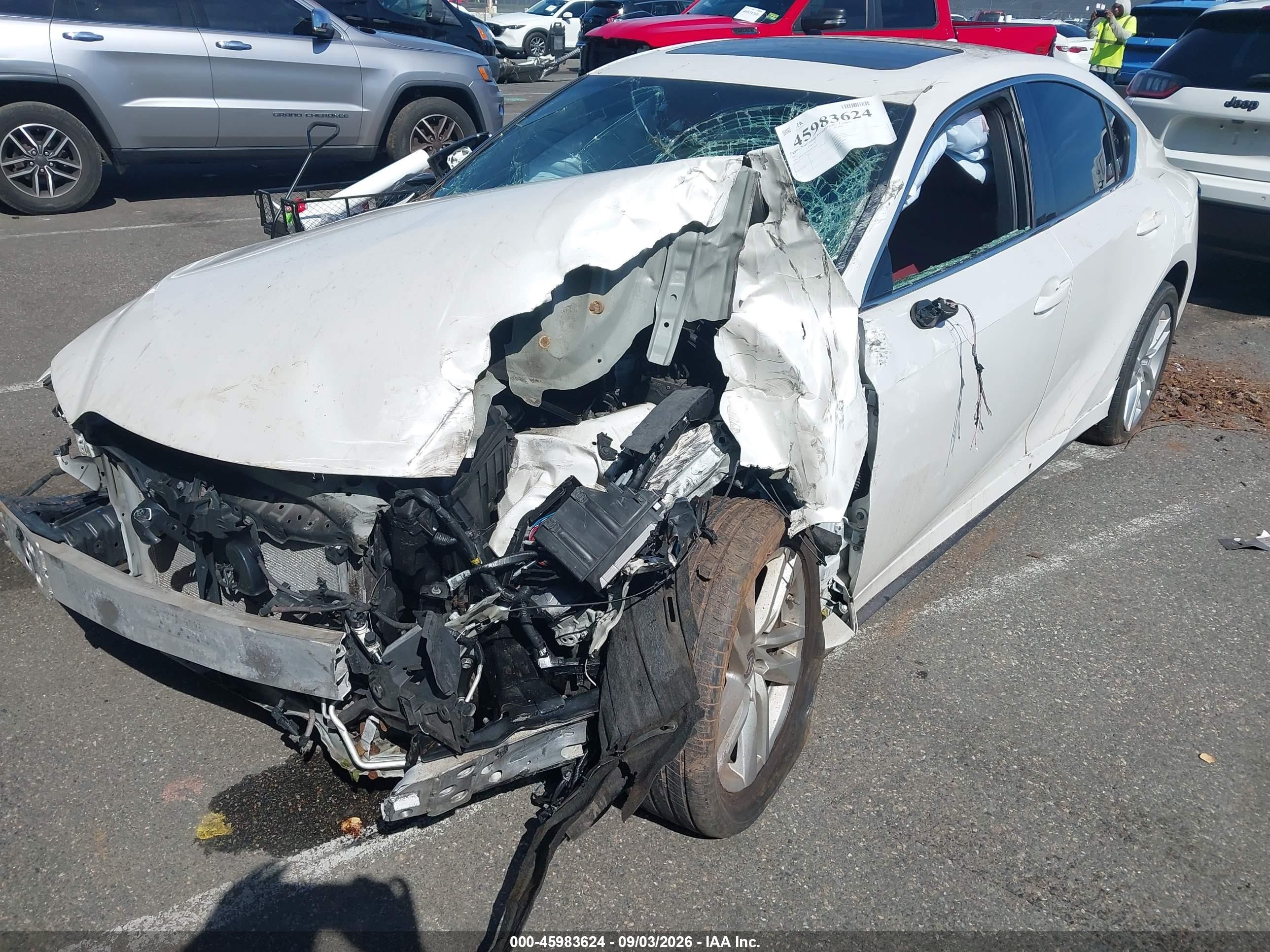 2021 Lexus Is VIN JTHC81F24M5044885 IAAI salvage auction — Front End, Salvage (Idaho), sold $3,525 on 2026-10-07 (photo 6)