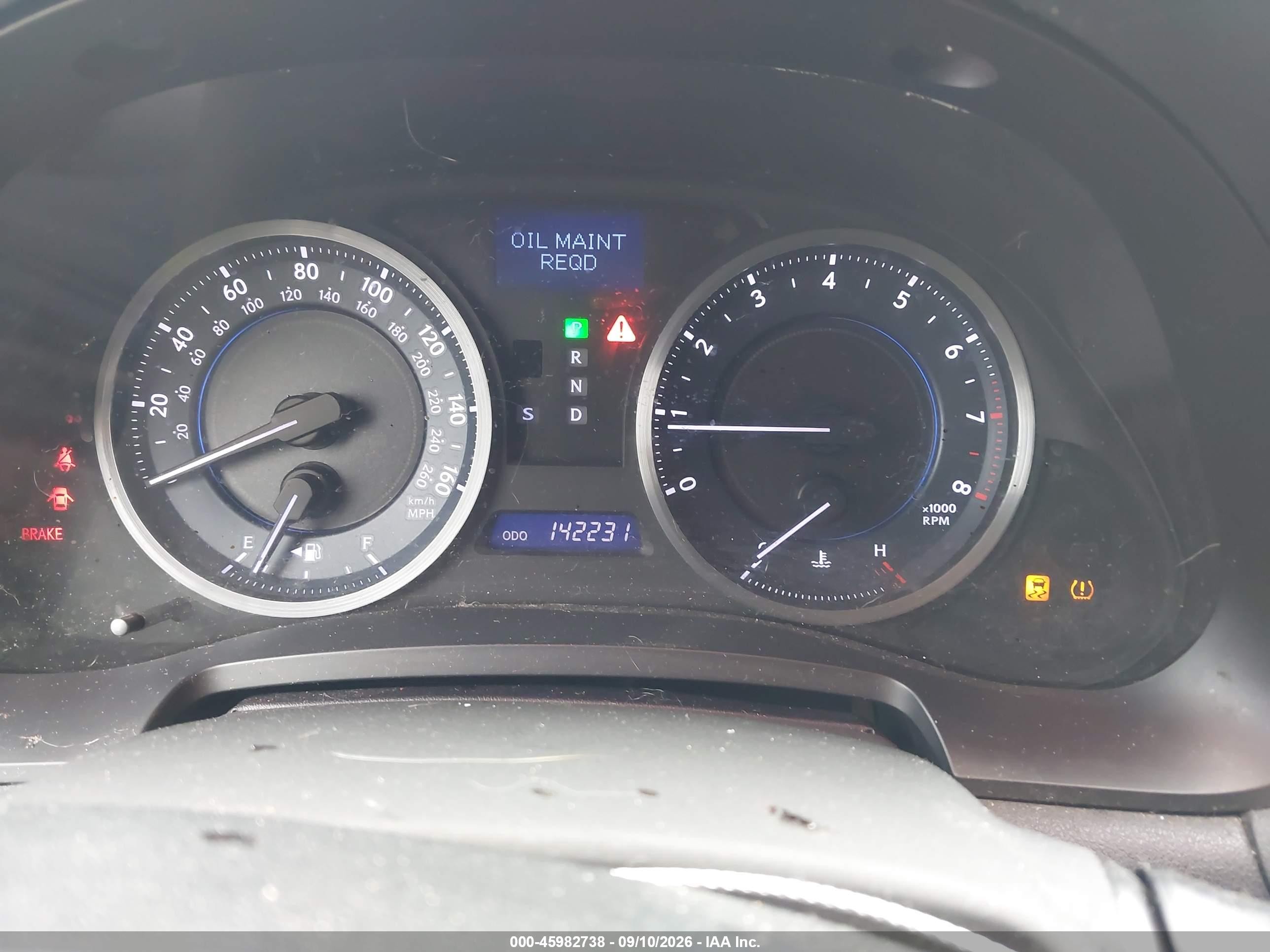 2011 Lexus Is 350 VIN JTHBE5C25B5027042 IAAI salvage auction — Normal Wear, Original (Texas), sold $2,950 on 2026-09-27 (photo 7)