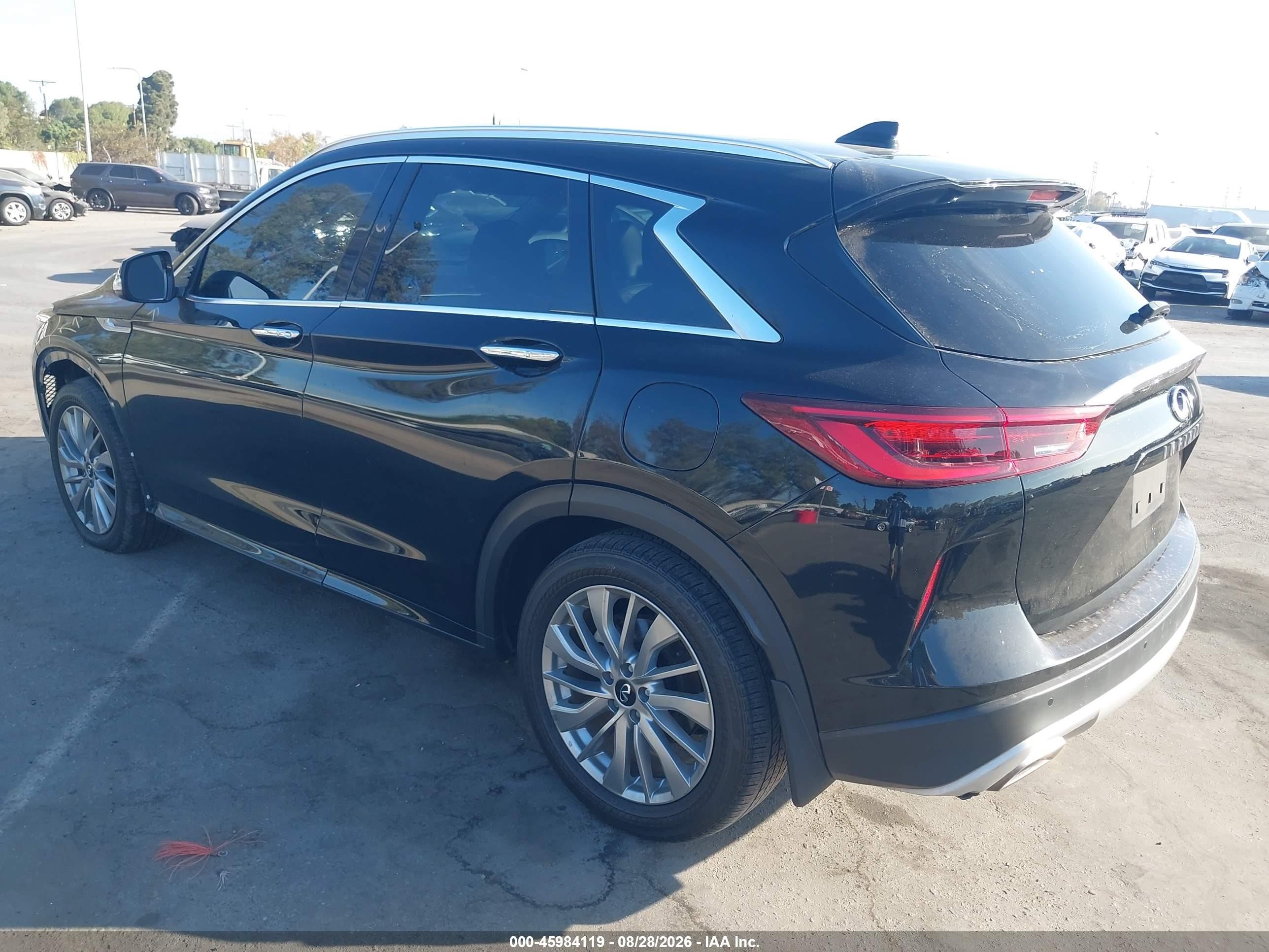 2023 Infiniti QX50 VIN 3PCAJ5BAXPF103202 IAAI salvage auction — Vandalized, Wait Title, sold $4,200 on 2026-09-21 (photo 3)