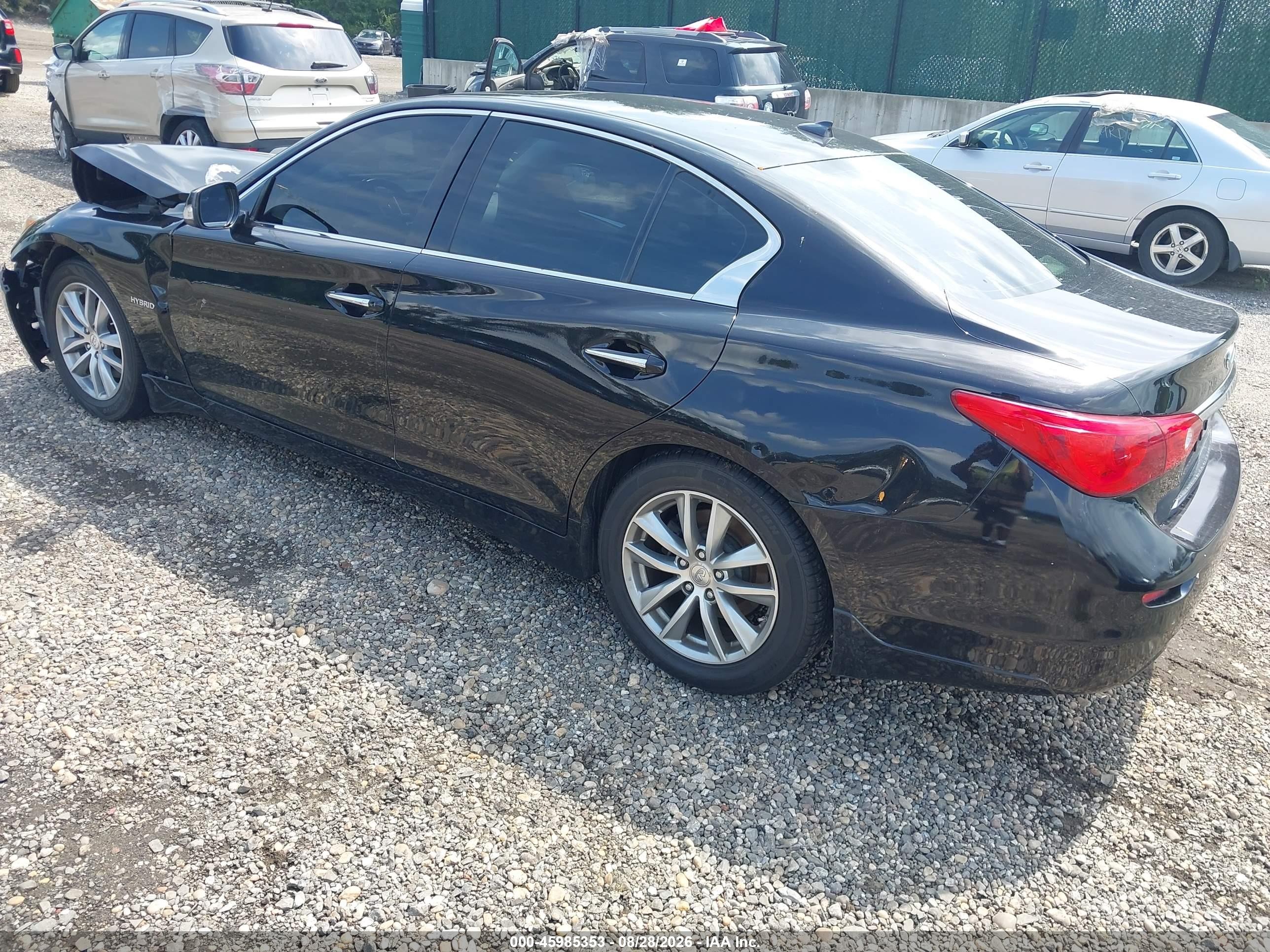 2015 Infiniti Q50 VIN JN1BV7AP2FM340902 IAAI salvage auction — Front & Rear, Mv-907A (New York), sold $625 on 2026-09-08 (photo 3)