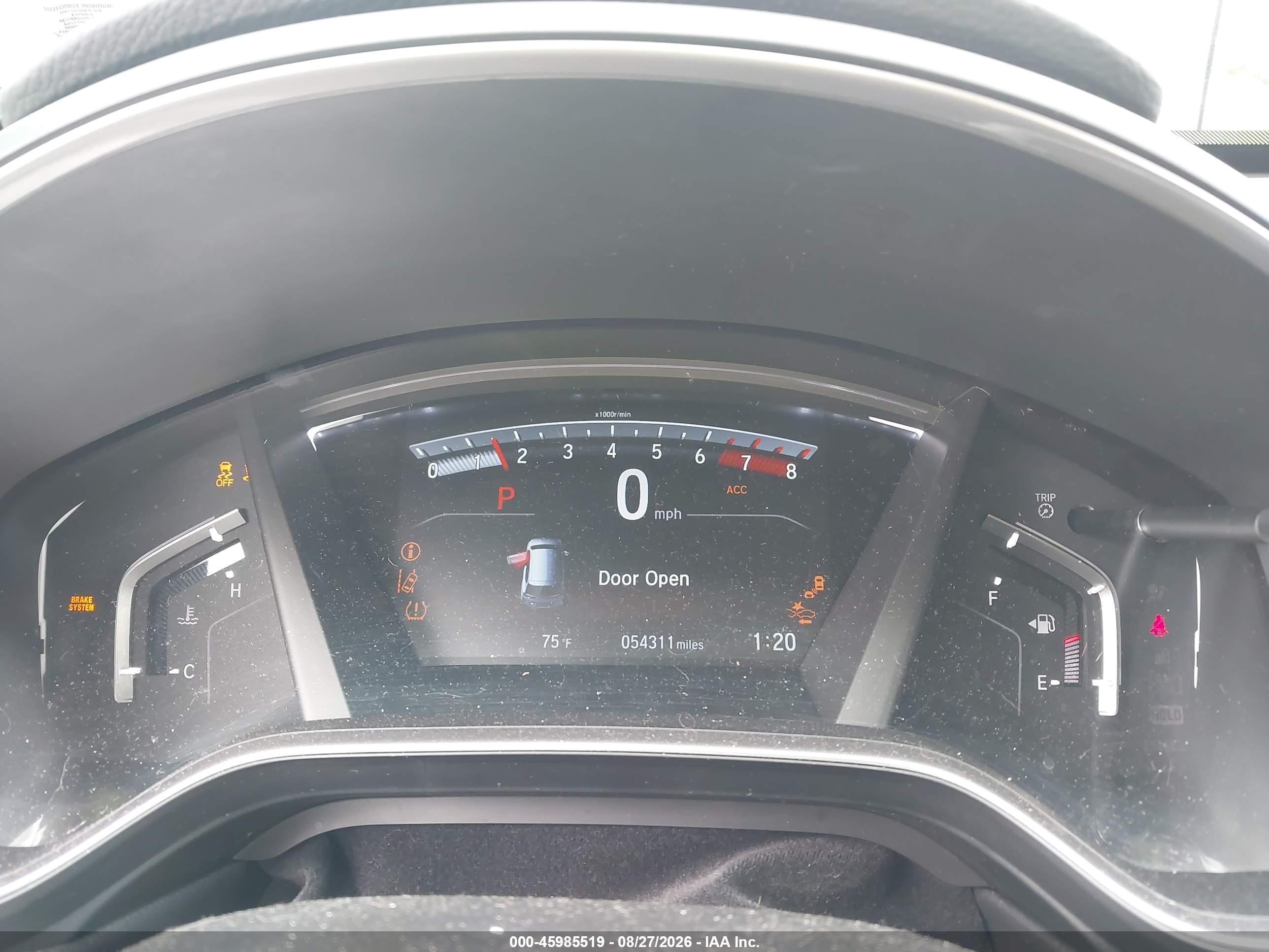 2019 Honda Cr-v VIN 2HKRW2H80KH624642 IAAI salvage auction — Side, Mv-907A (New York), sold $8,050 on 2026-10-08 (photo 7)