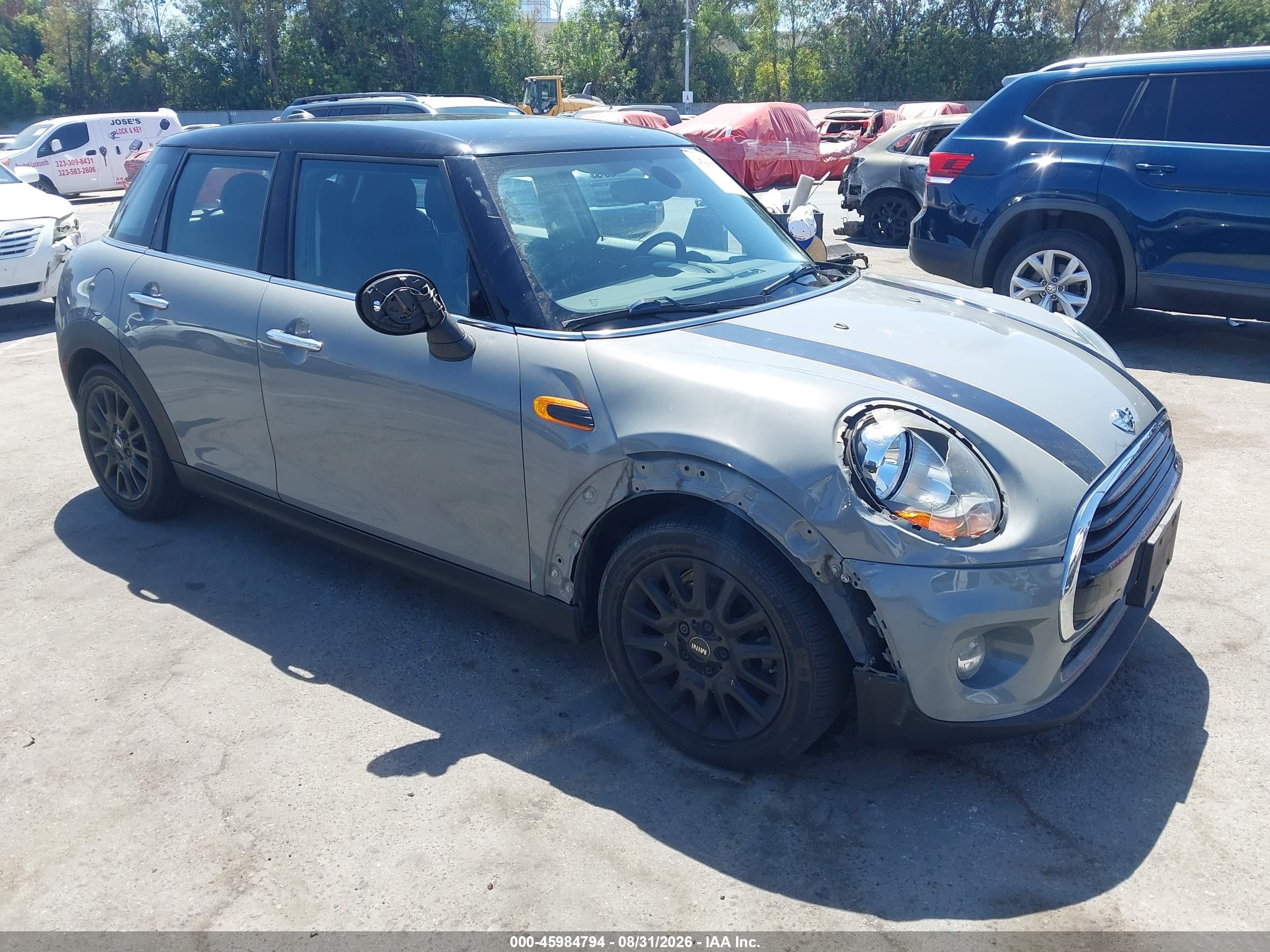 2016 Mini Hardtop VIN WMWXU1C50G2D12950 IAAI salvage auction — Front End, Salvage (California), sold $1,450 on 2026-09-13 (photo 1)