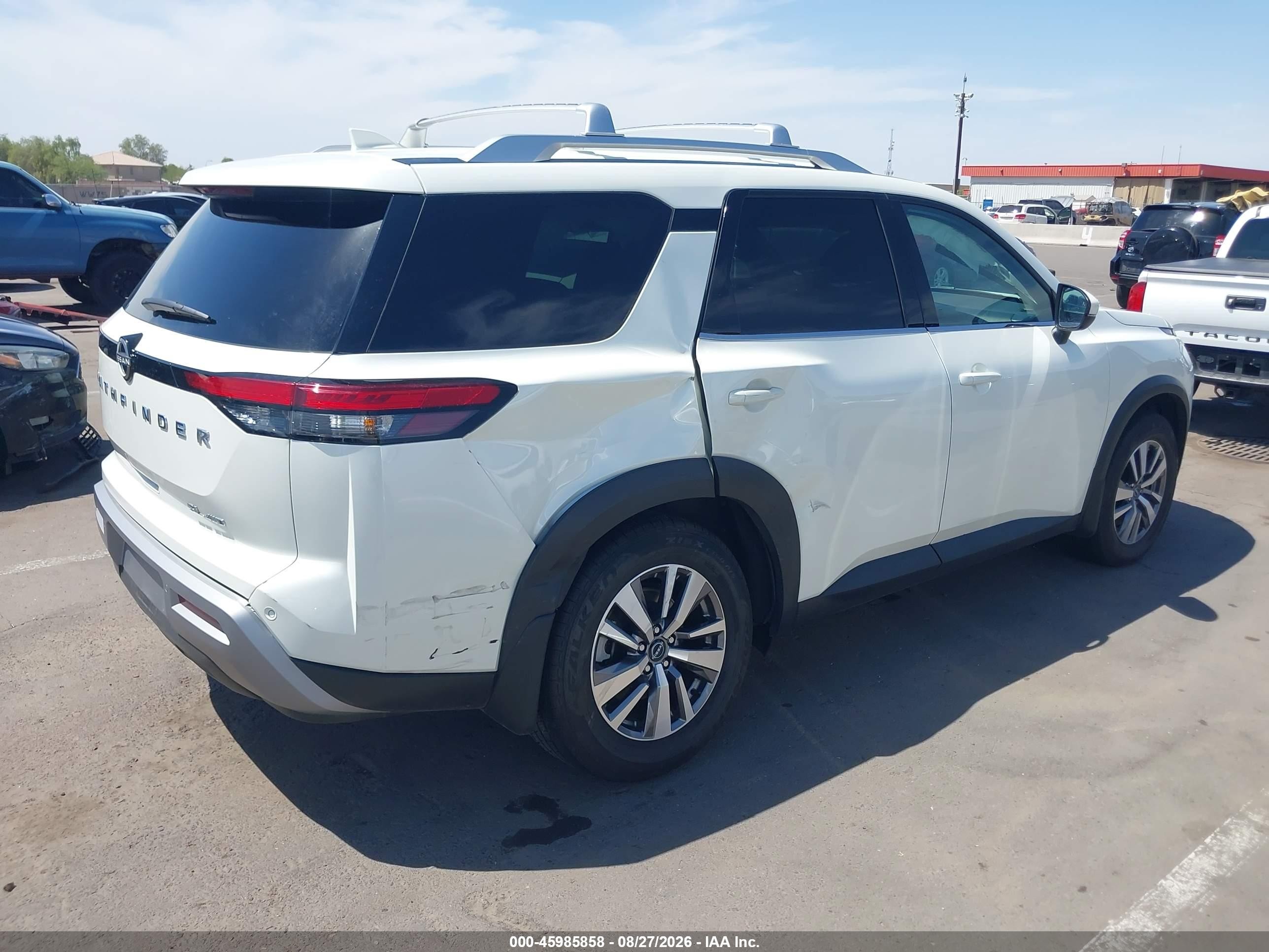 2022 Nissan Pathfinder VIN 5N1DR3CC7NC273677 IAAI salvage auction — Side, Salvage (Arizona), sold $9,200 on 2026-09-25 (photo 6)