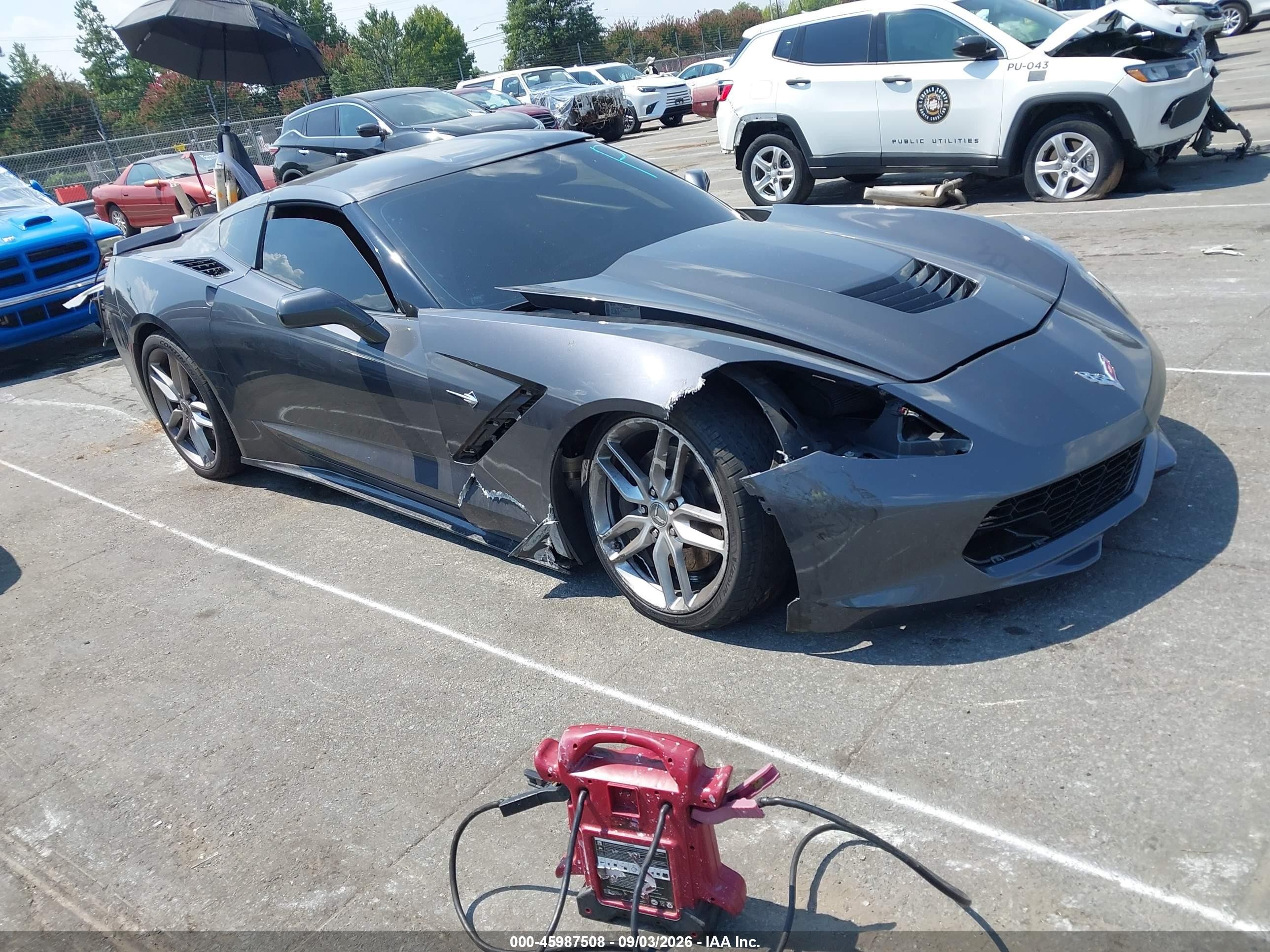 2014 Chevrolet Corvette Stingray VIN 1G1YK2D75E5103191 — IAAI salvage auction photo