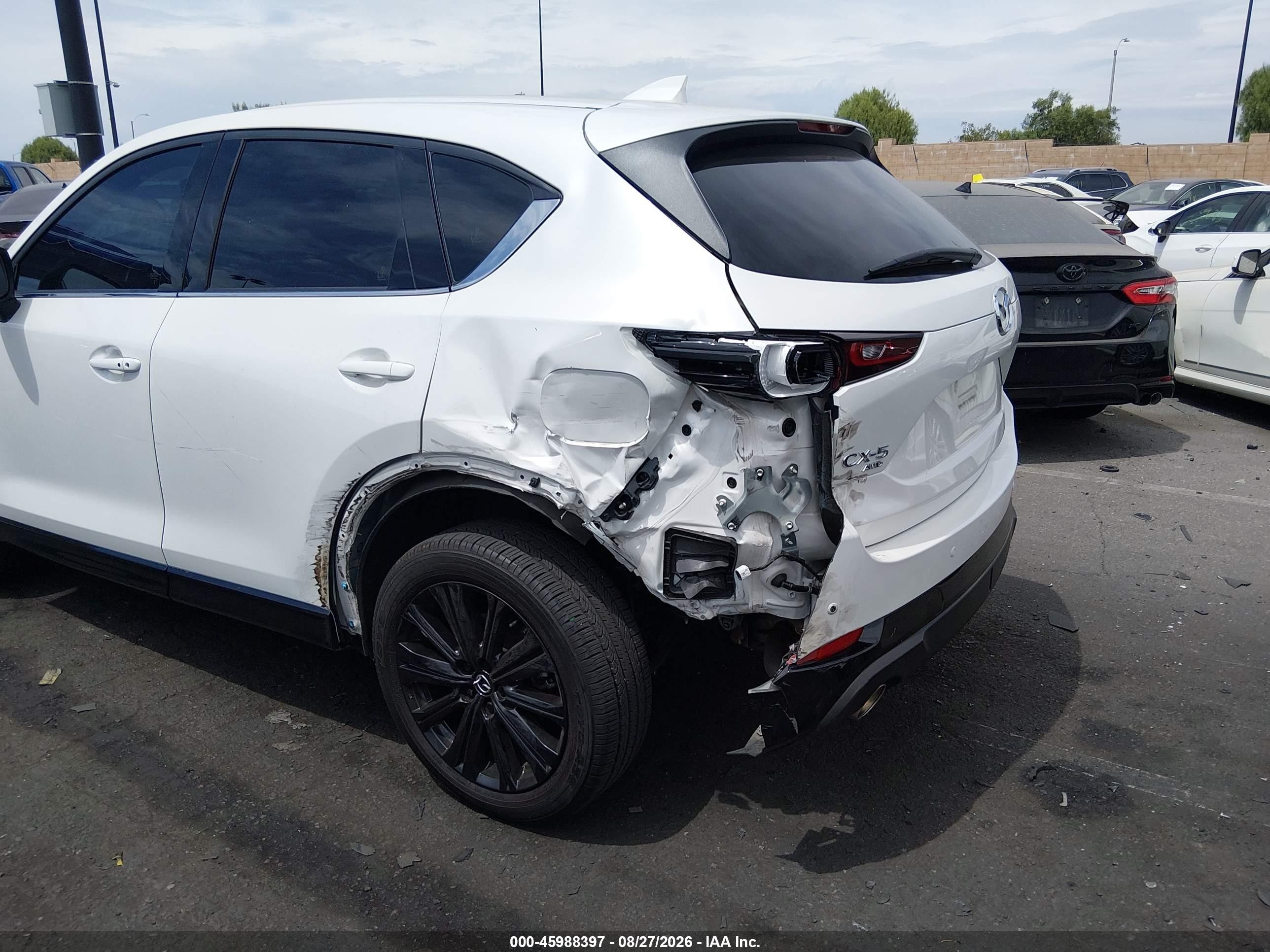 2025 Mazda Cx-5 VIN JM3KFBDY2S0634827 IAAI salvage auction — Rear End, Salvage Certificate (California), sold $10,400 on 2026-09-13 (photo 6)