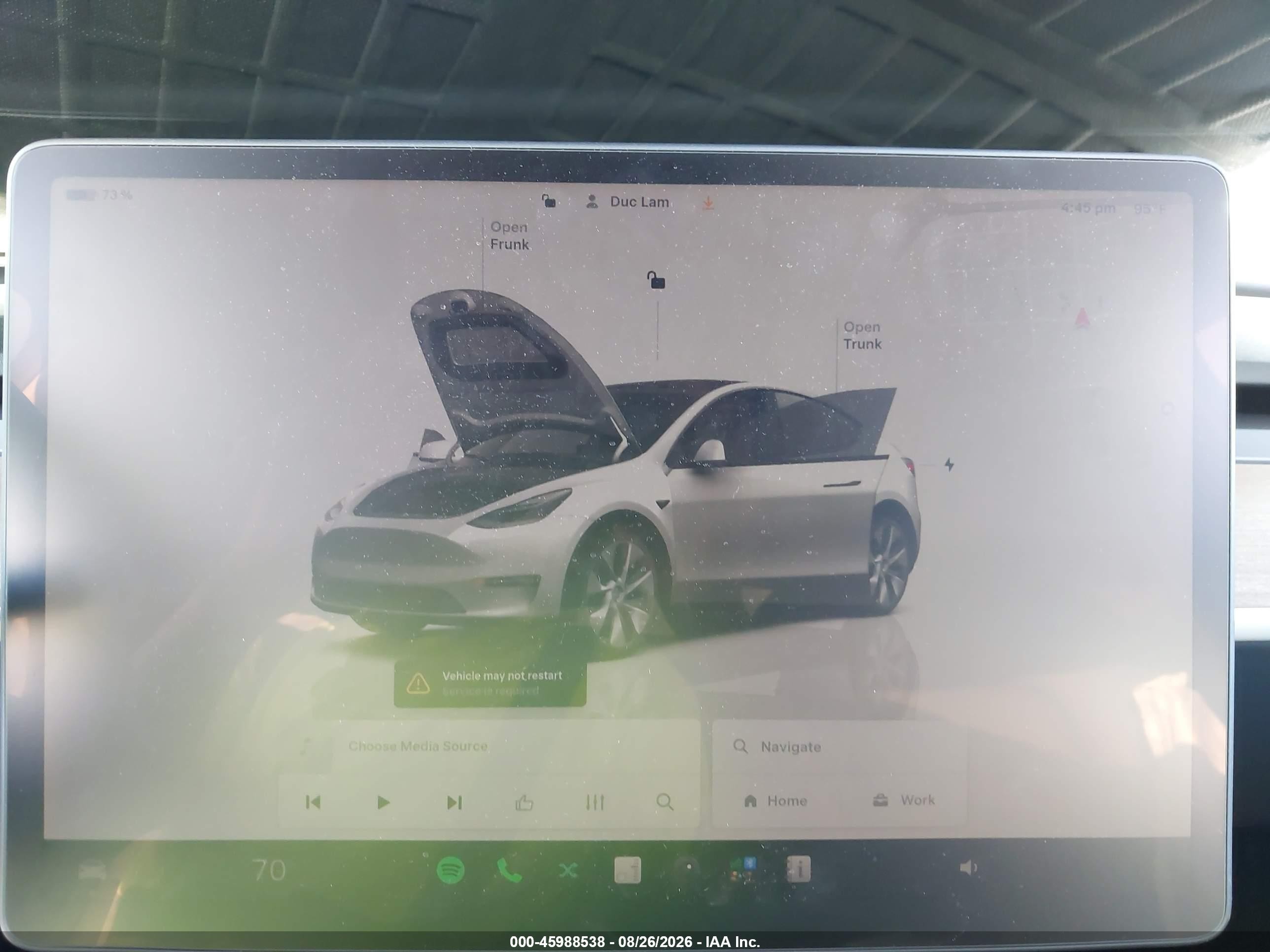 2023 Tesla Model Y VIN 7SAYGDEE2PA063588 IAAI salvage auction — Side, Salvage (California), sold $7,500 on 2026-09-11 (photo 7)