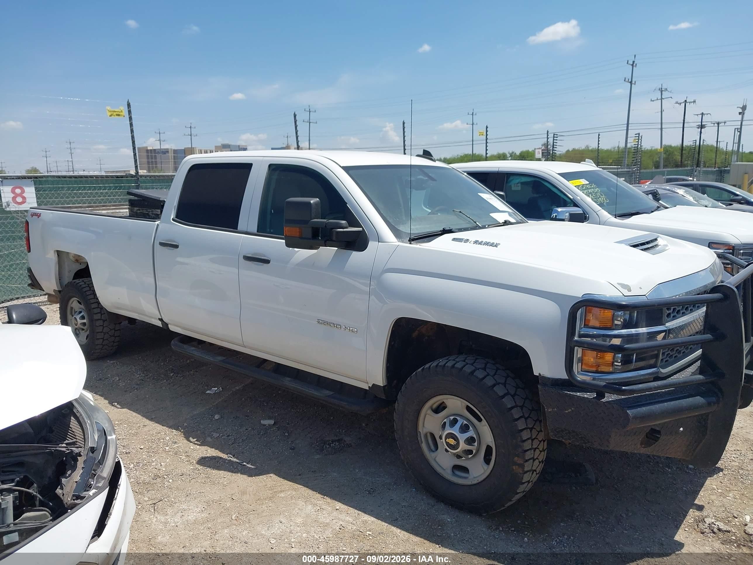 2019 Chevrolet Silverado 2500 VIN 1GC1KREY9KF223221 IAAI salvage auction — Rear End, Enterprise Vehicles Clear Only (Texas), sold $9,700 on 2026-09-10 (photo 1)