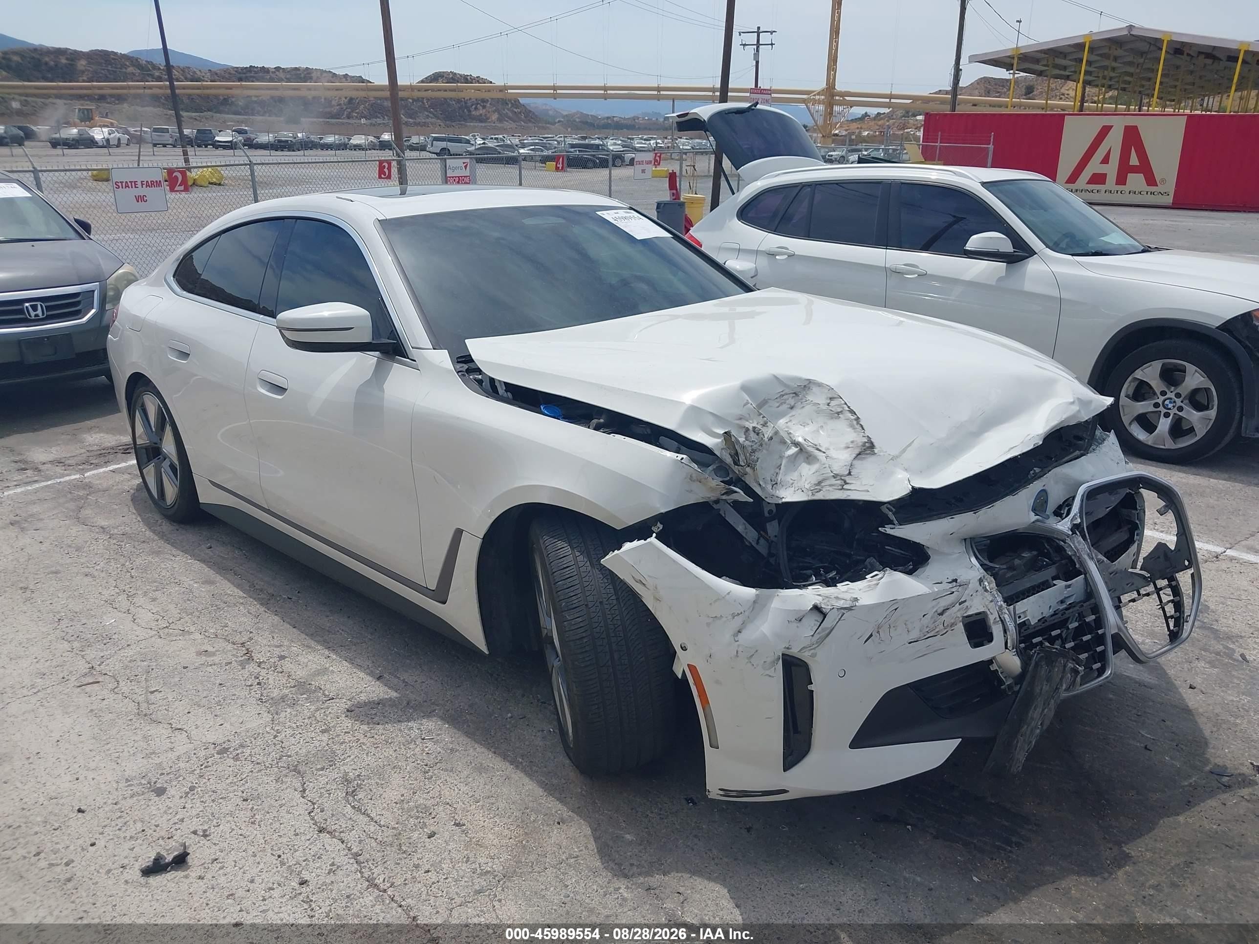 2023 BMW i4 VIN WBY73AW0XPFR12577 — IAAI salvage auction photo
