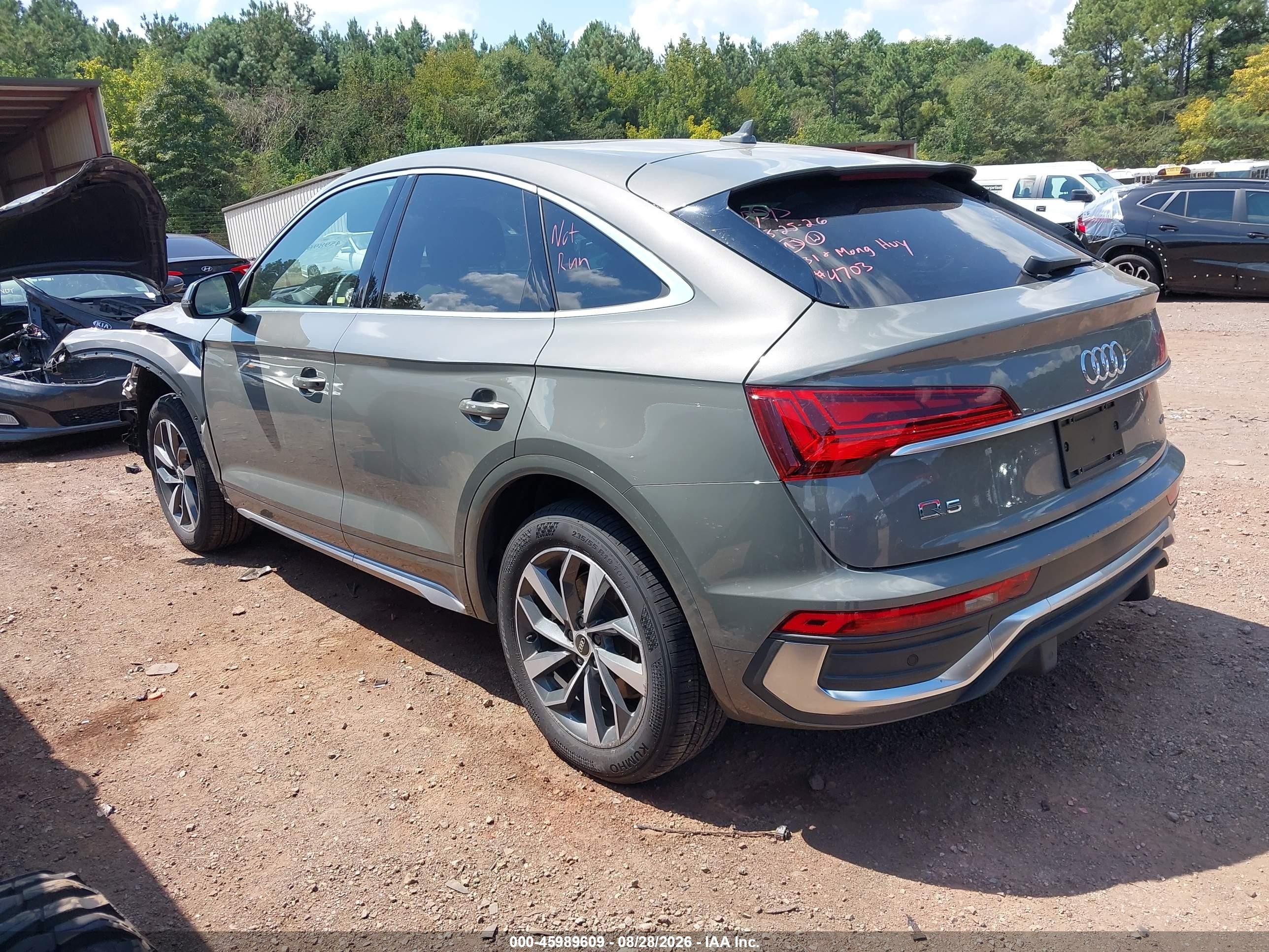 2023 Audi Q5 sportback VIN WA15AAFY6P2034703 IAAI salvage auction — Front End, Salvage (Alabama), sold $6,200 on 2026-09-25 (photo 3)