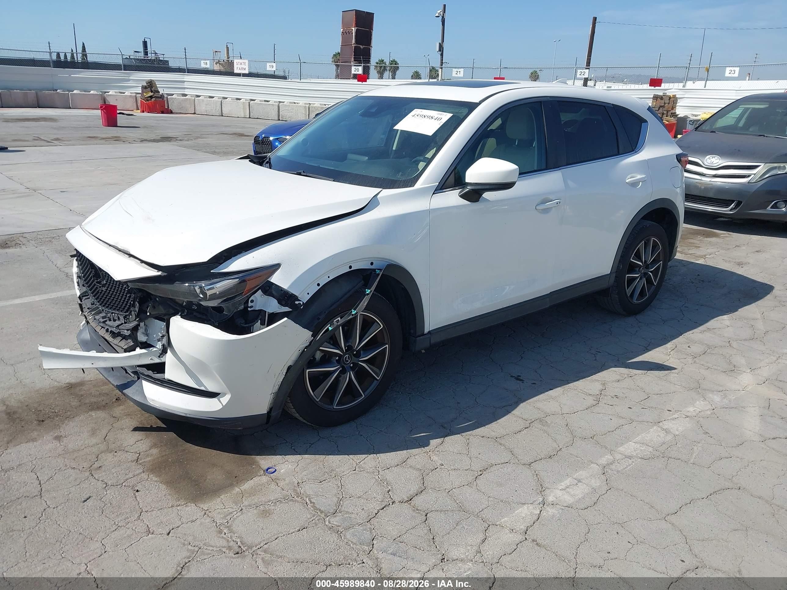 2018 Mazda CX-5 VIN JM3KFACMXJ1353098 IAAI salvage auction — Front End, Salvage (California), sold $3,450 on 2026-09-13 (photo 2)