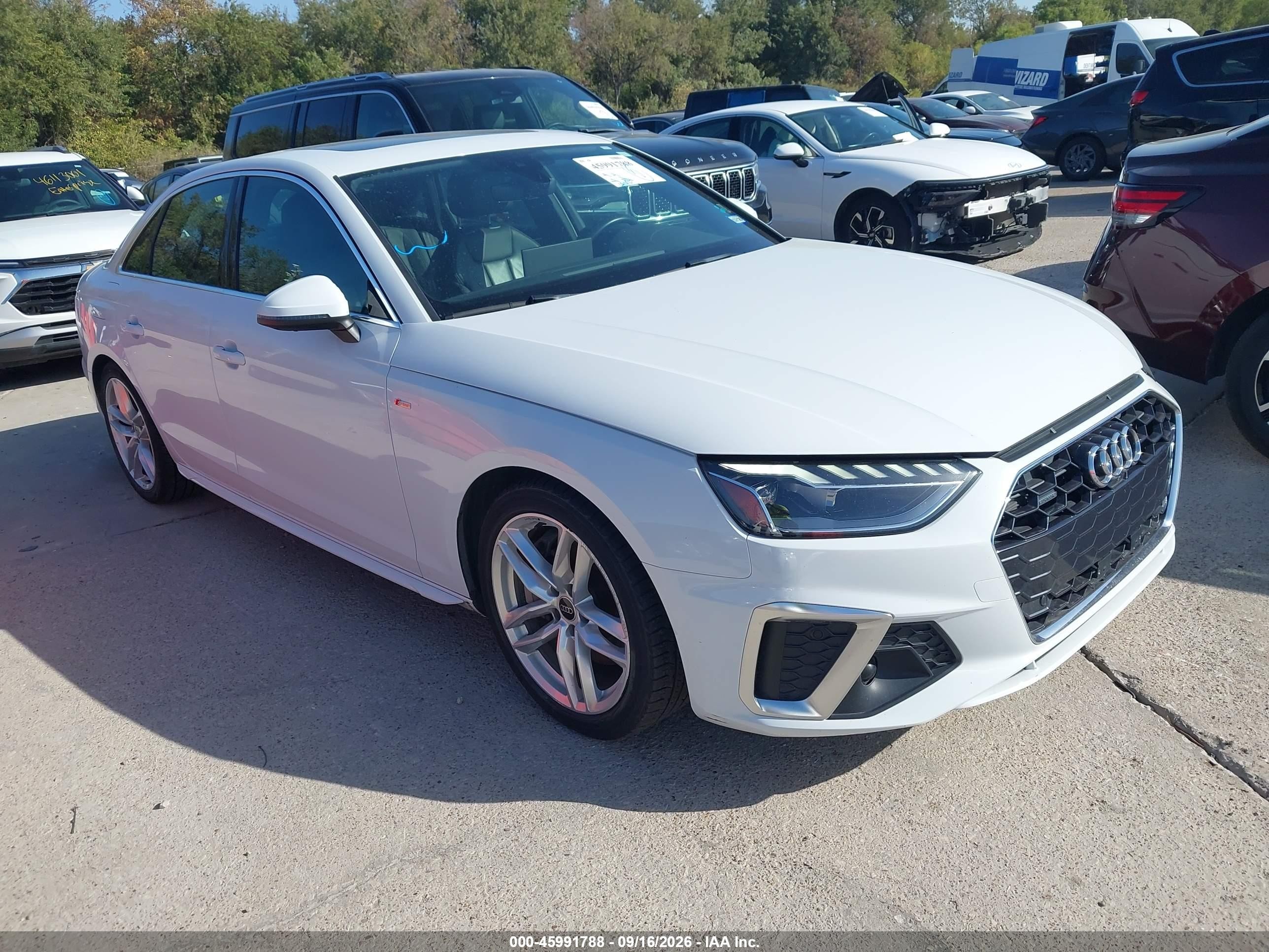 2024 Audi A4 VIN WAUEAAF46RN007048 — IAAI salvage auction photo