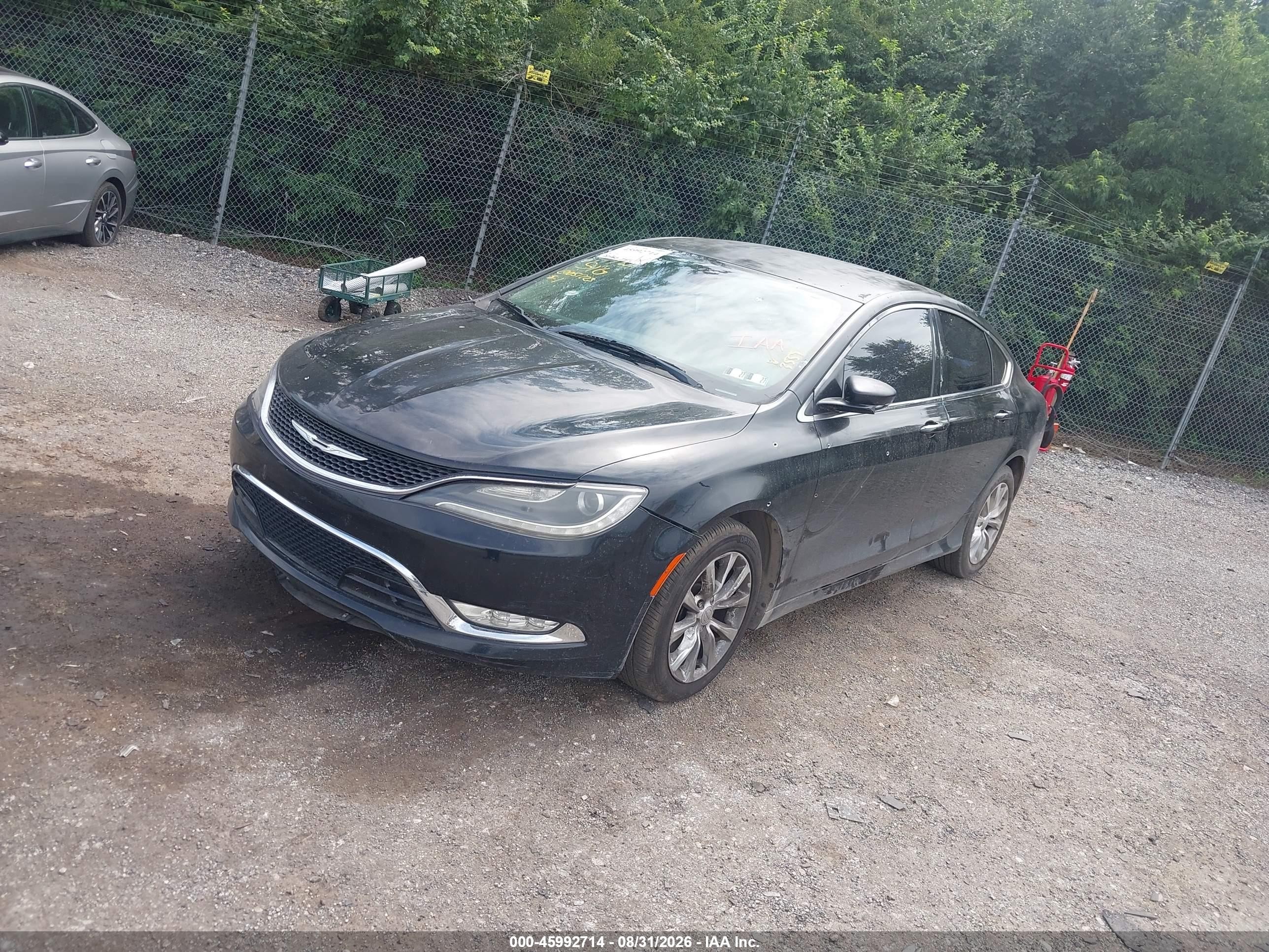 2015 Chrysler 200 VIN 1C3CCCCG1FN510310 IAAI salvage auction — Front End, Salvage (Pennsylvania), sold $1,100 on 2026-09-11 (photo 2)